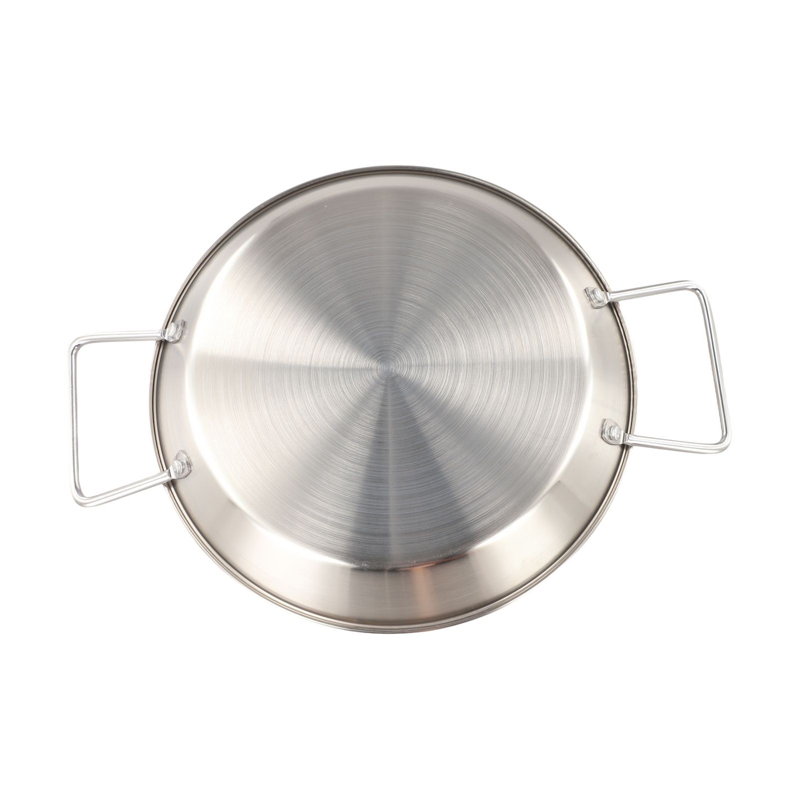 Rust Resistant Stainless Steel Paella Pot Flat Bottom Cooking Pot 32CM