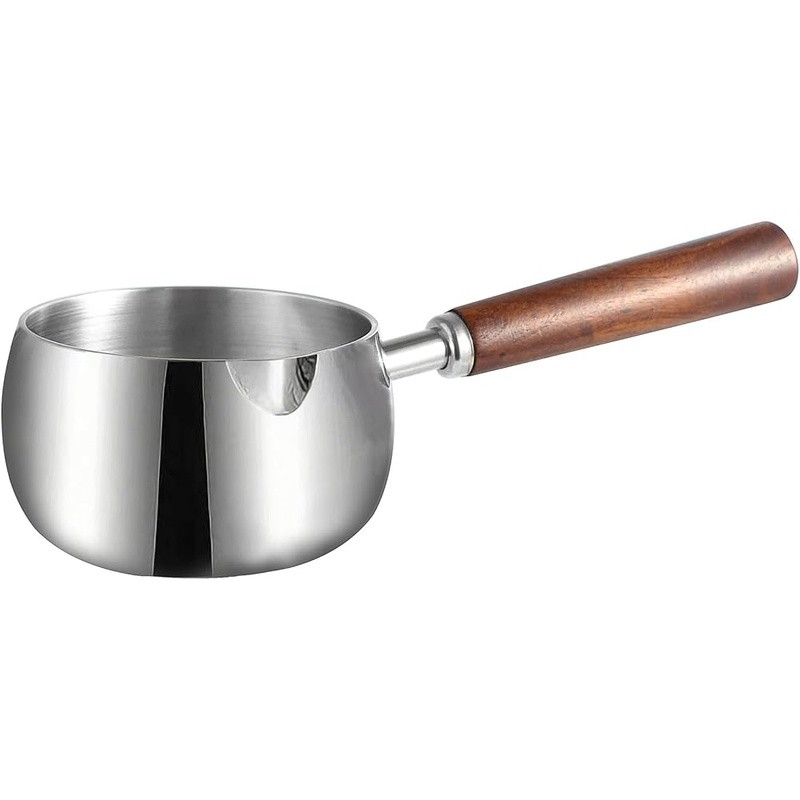 Mini Stainless Steel Butter Warmer Cooking Pot Induction Compatible W/ Spout New