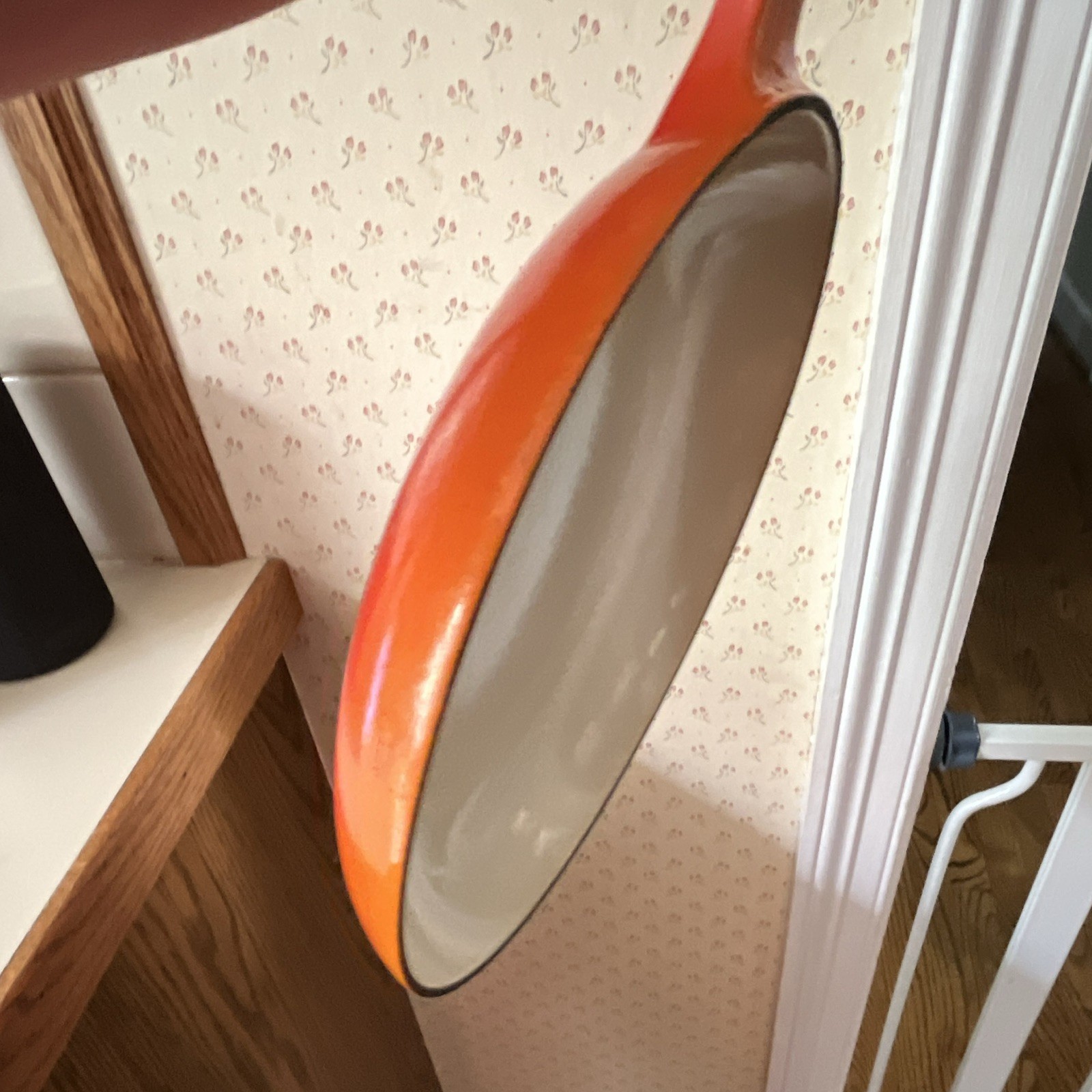Le Creuset Signature Orange Enameled Cast Iron 10in Frying Pan Long Handle