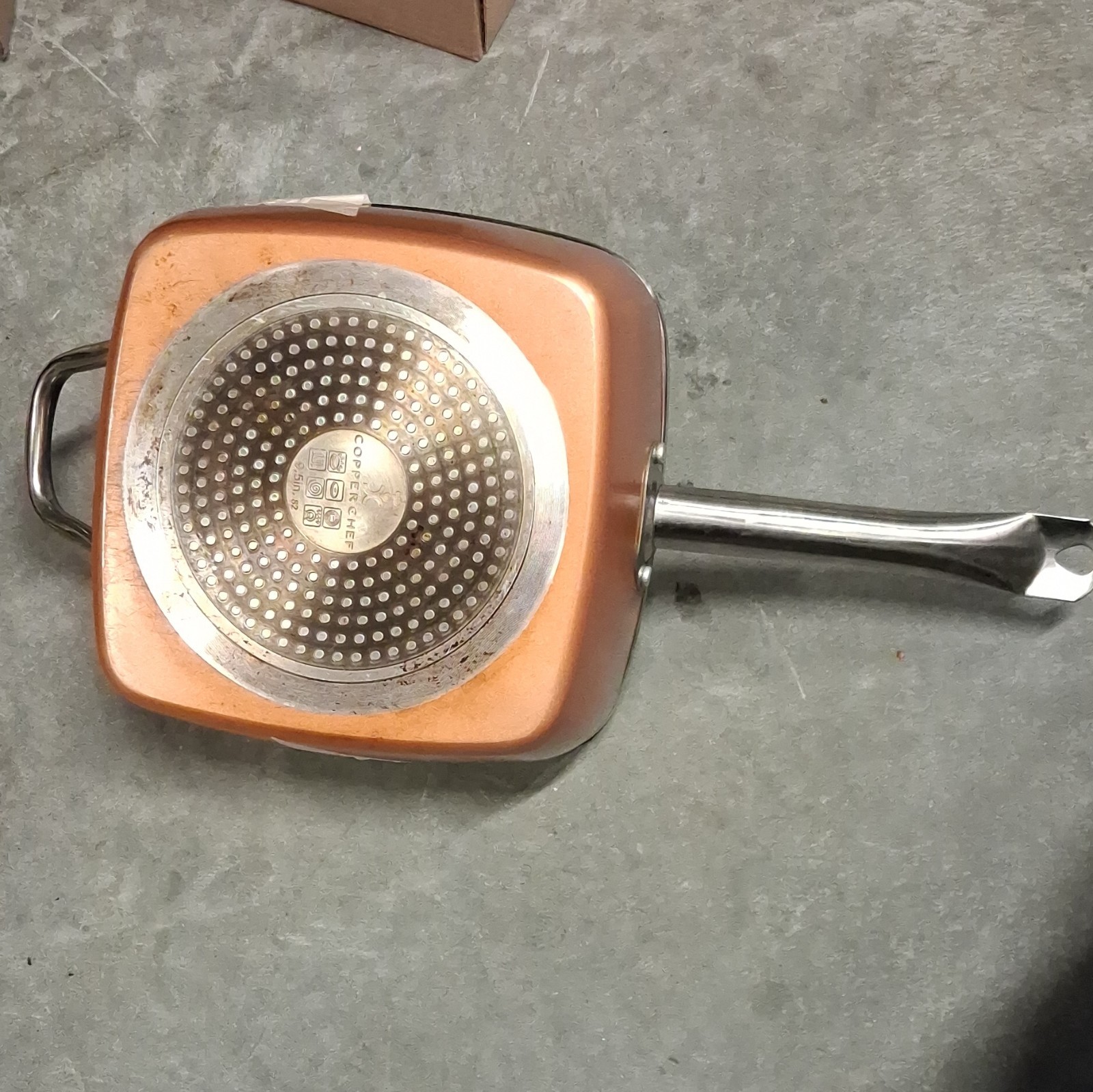 Copper Chef 11″ Square Non-Stick Frying Pan Skillet w/ Glass Lid