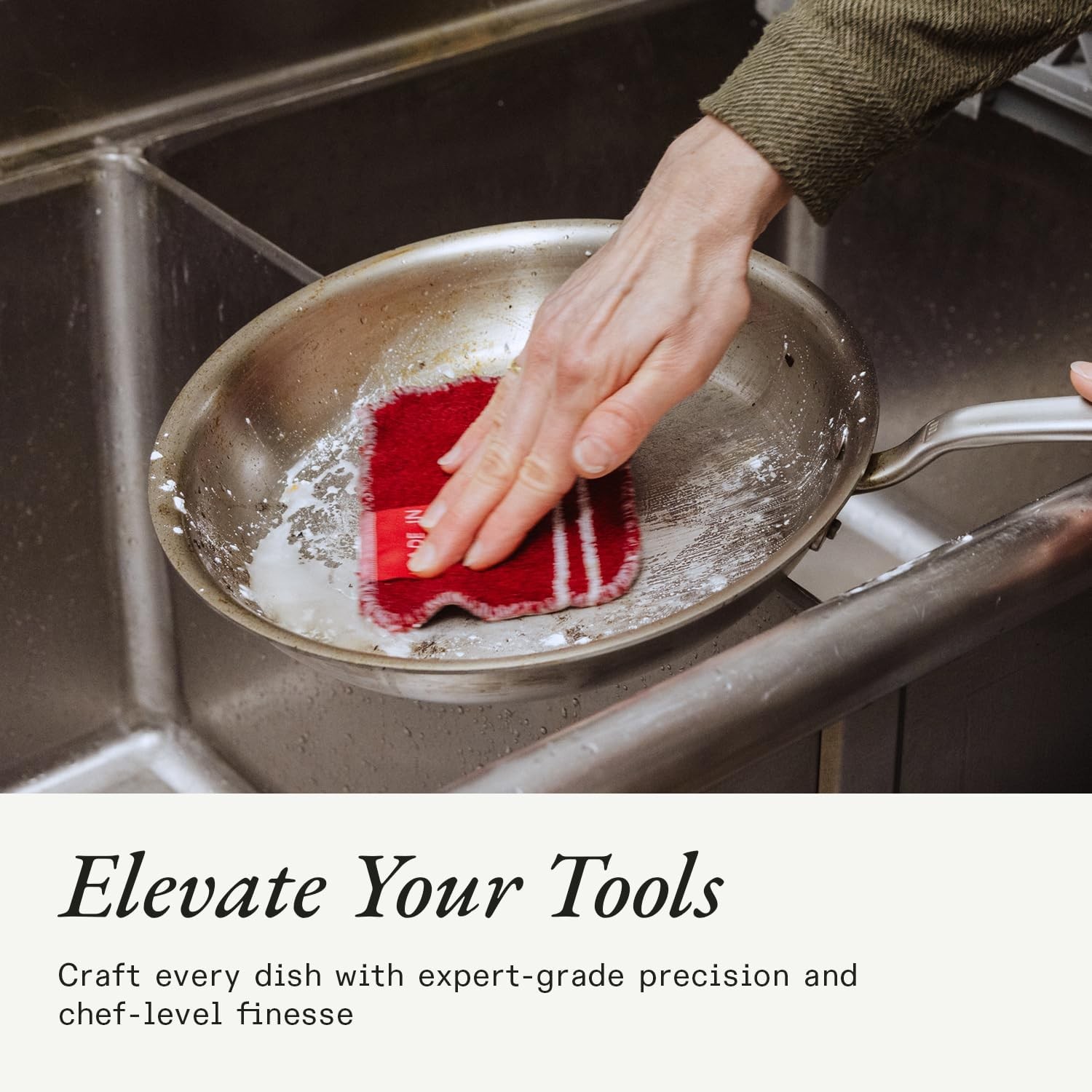 Cookware – 3 Piece Stainless Steel Cleaning Set | Includes Pan Scraper Scrub