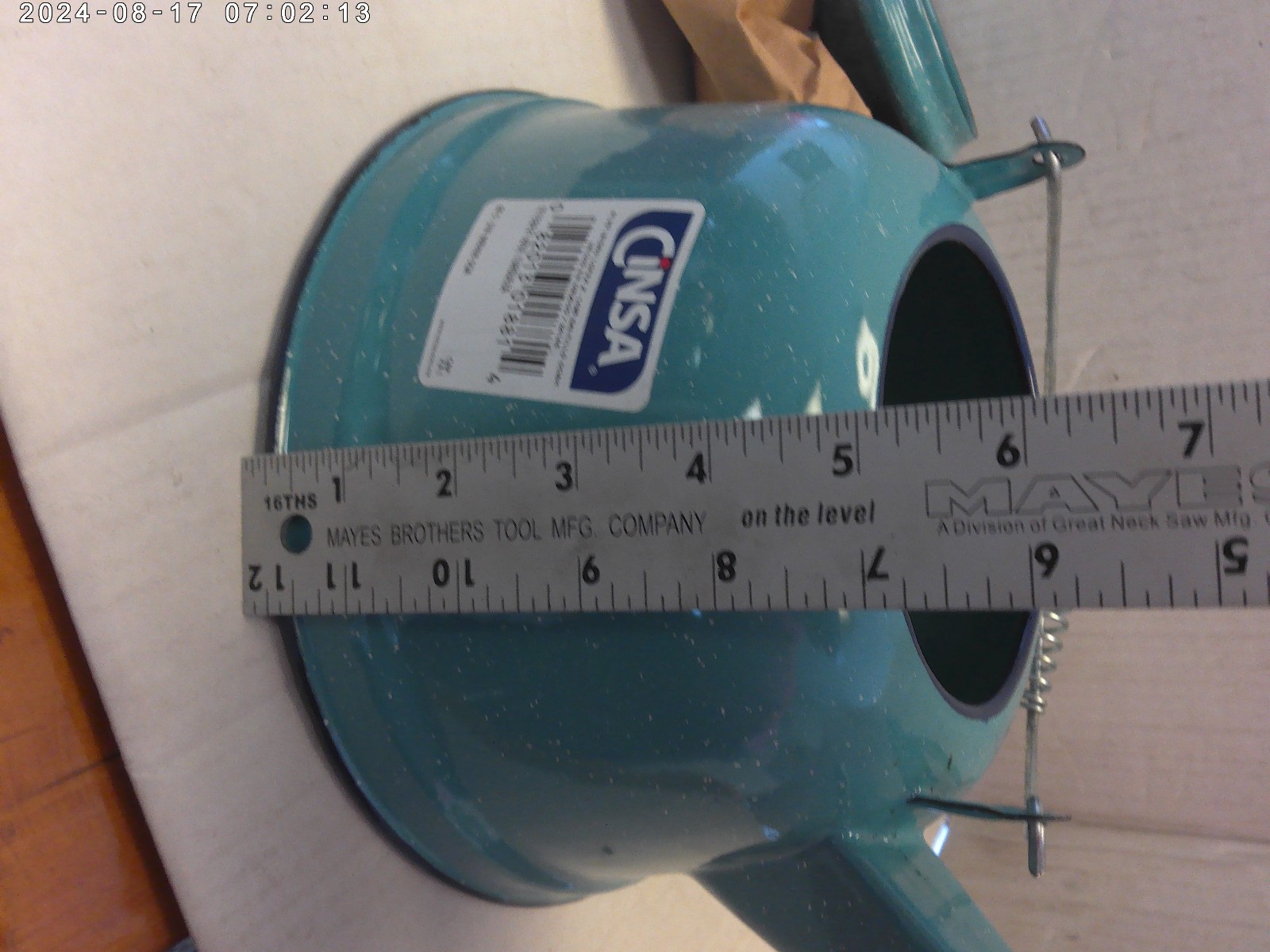 Turquoise enamel tea kettle NEW (company 2nd’s will have chip damage)