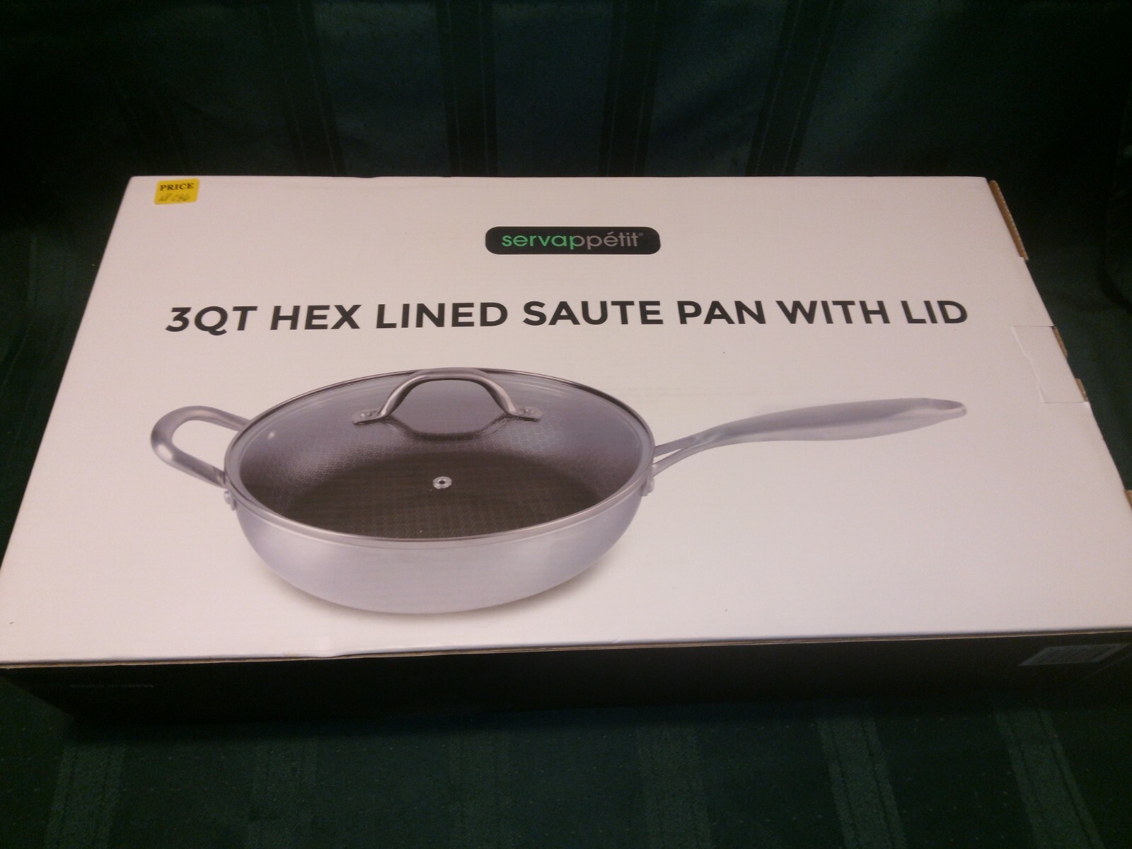 Servappetit 3QT Hex Lined Saute Pan With Lid 11 inches Diameter WP286