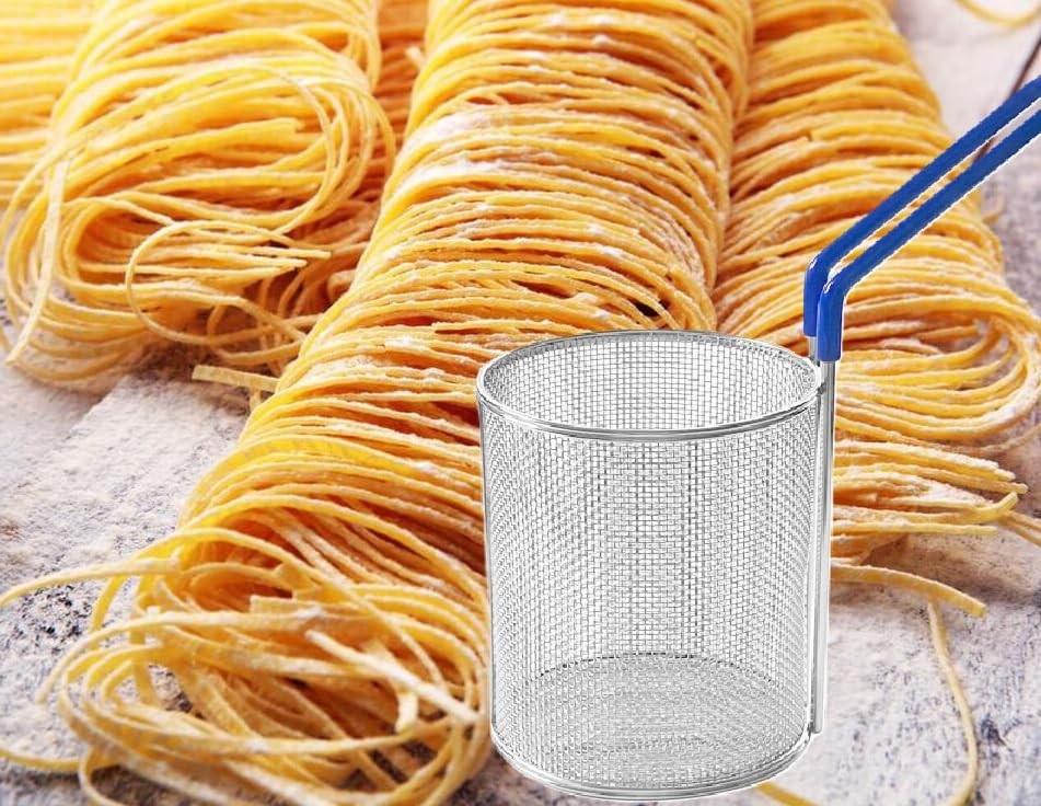 Sunrise Kitchen Supply Stainless Steel Pasta Boil Basket 1 5.25D X 7H