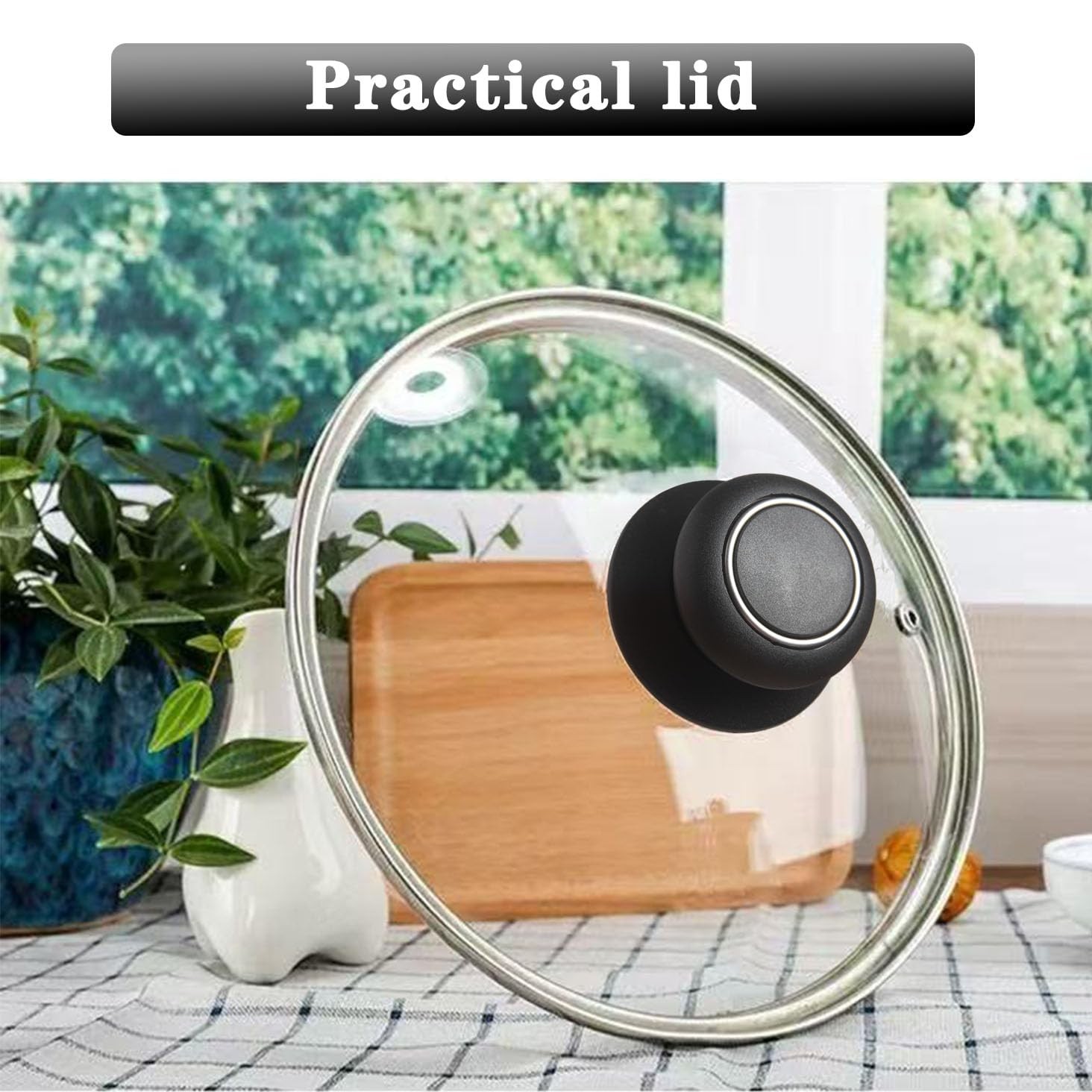 2 Pack Pot Lid Top Knob, and Prevent Static Electricity, Universal Pot Lid Kn…