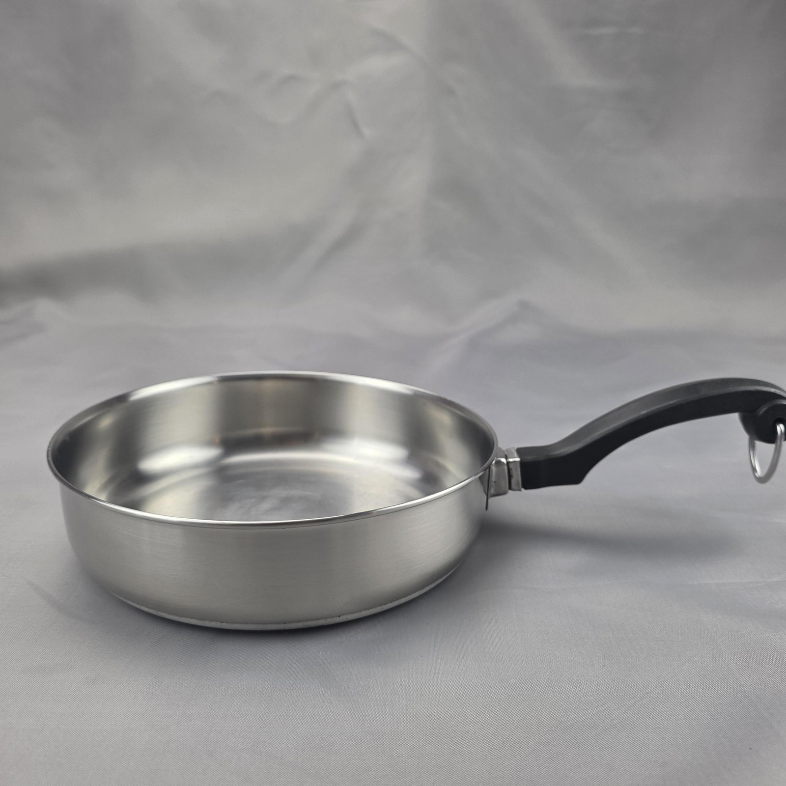Vintage Farberware Saute Pan Skillet 8 In Aluminum Clad Stainless USA Cookware