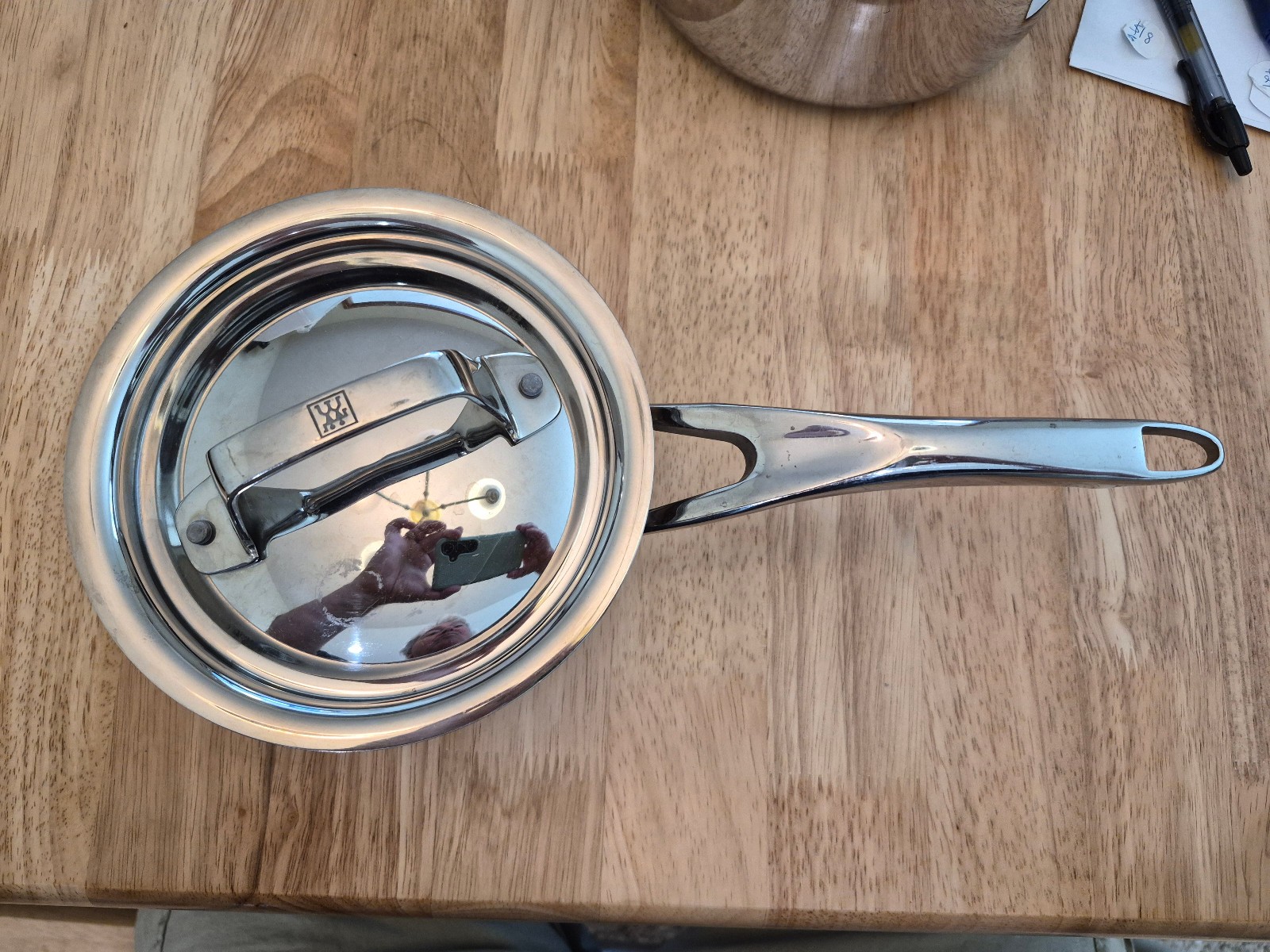Zwilling J. A. Henckels Truclad Stainless Steel W Lid 8″ pan approx 1.5 quarts