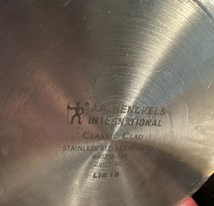 JA Henckels International 2 Qt 1.9L Stainless Steel Saute Pan & Lid