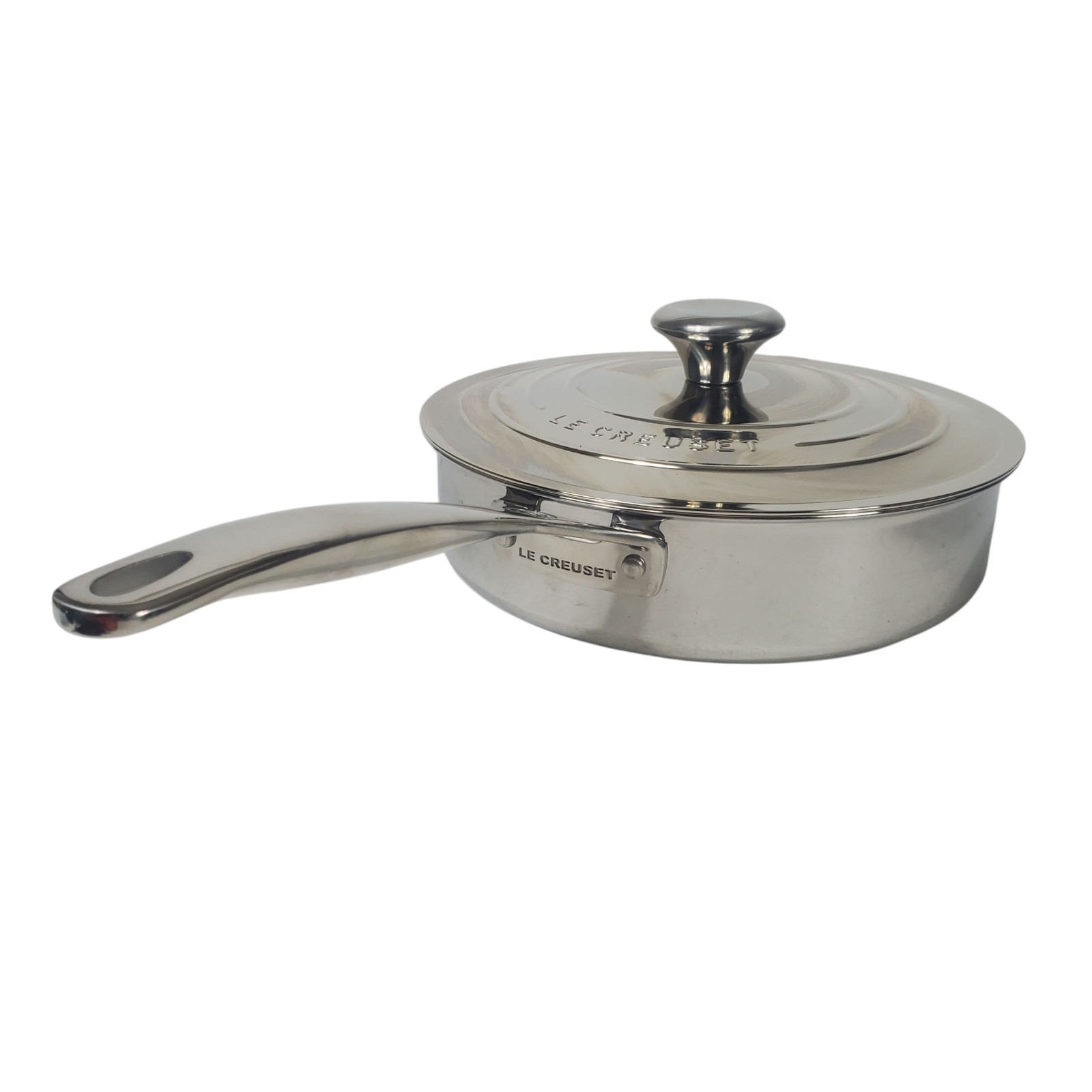 Le Creuset Tri-Ply Stainless Steel Saute Pan, 3 qt., 18-10 Steel Scuff