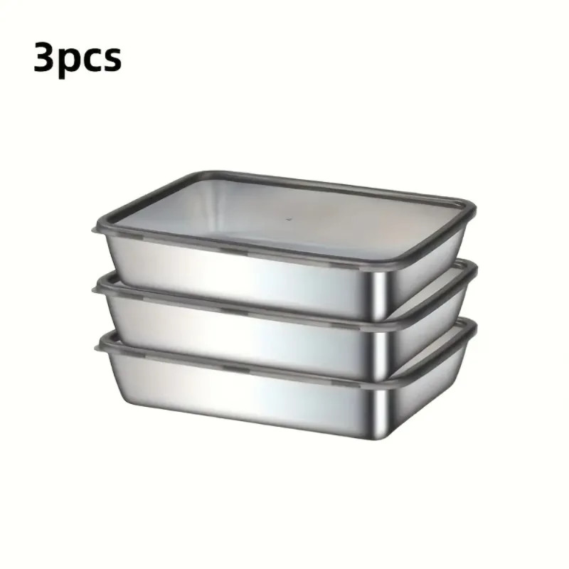 Professional Baking Panes with Lid 3 Piece: Nonstick Steel Set