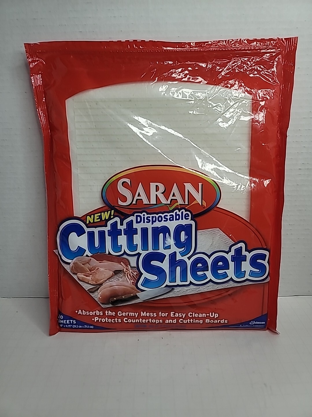 Saran Disposable Cutting Board Sheets Pack of 17 Sheets, Opened Pack, NOT SEALED