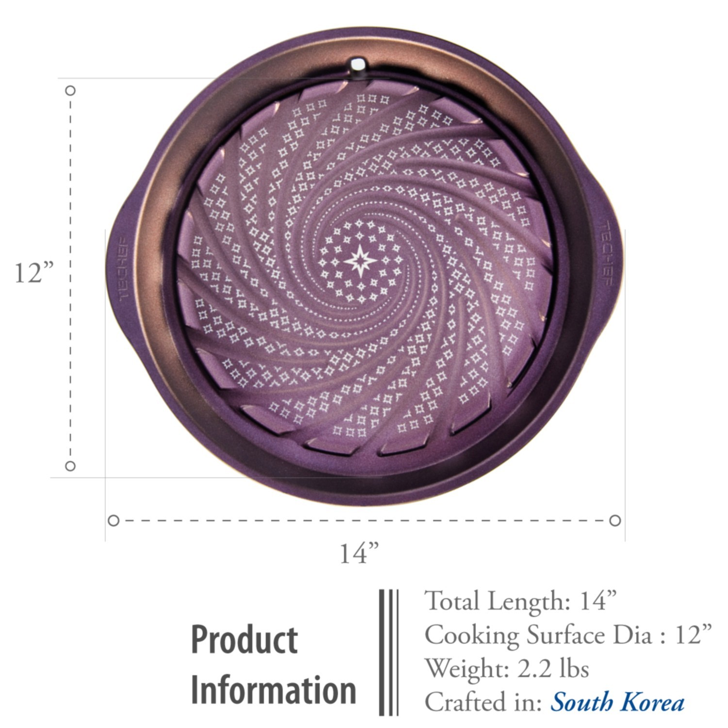 TeChef – Korean BBQ Non-Stick Grill Pan, Made in Korea