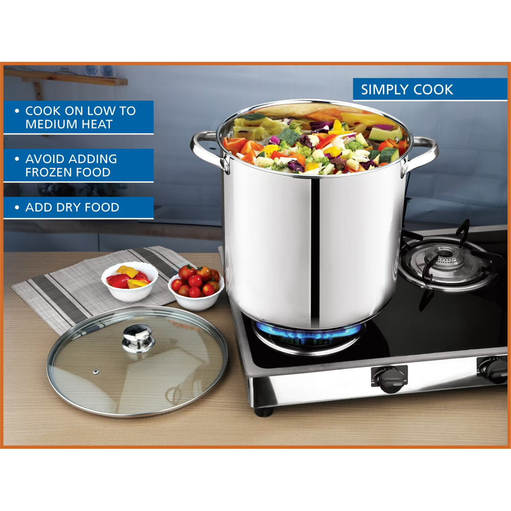 Vigor Heavy Duty Stock Pot – Stainless Steel