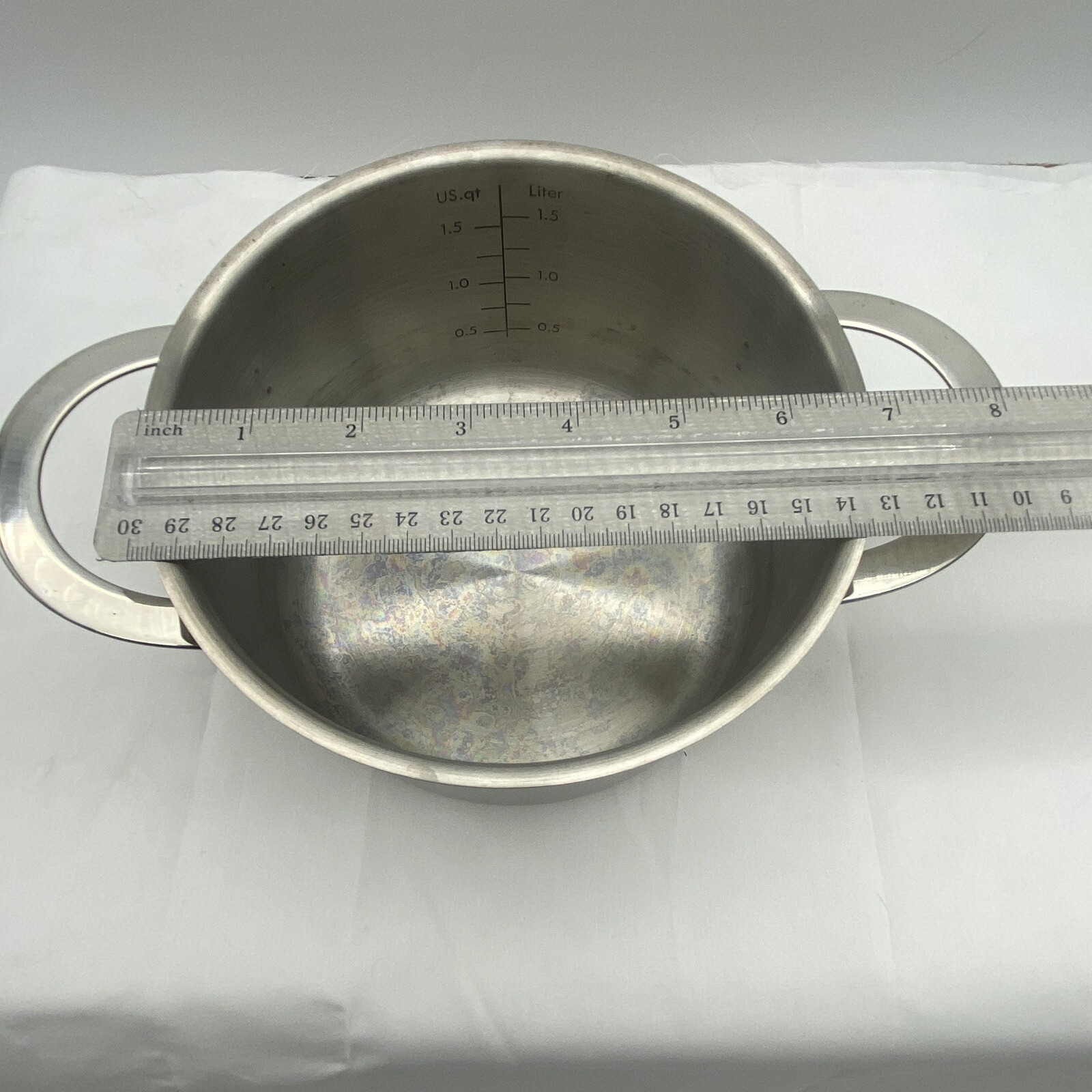 SCHULTE-UFER Stainless Steel 18/10 Silver 1.5 qt / Liter Measuring Pot JH1110