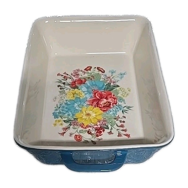 Pioneer Woman ~ FANCY FLOURISH ~ 9″ x 13″ Rectangular ~ Stoneware Baking Dish