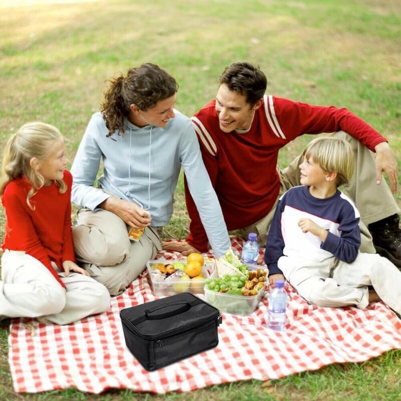 Mini Oven Food Heating Device Portable Heating Lunch Box for Office/Car 2 in 1