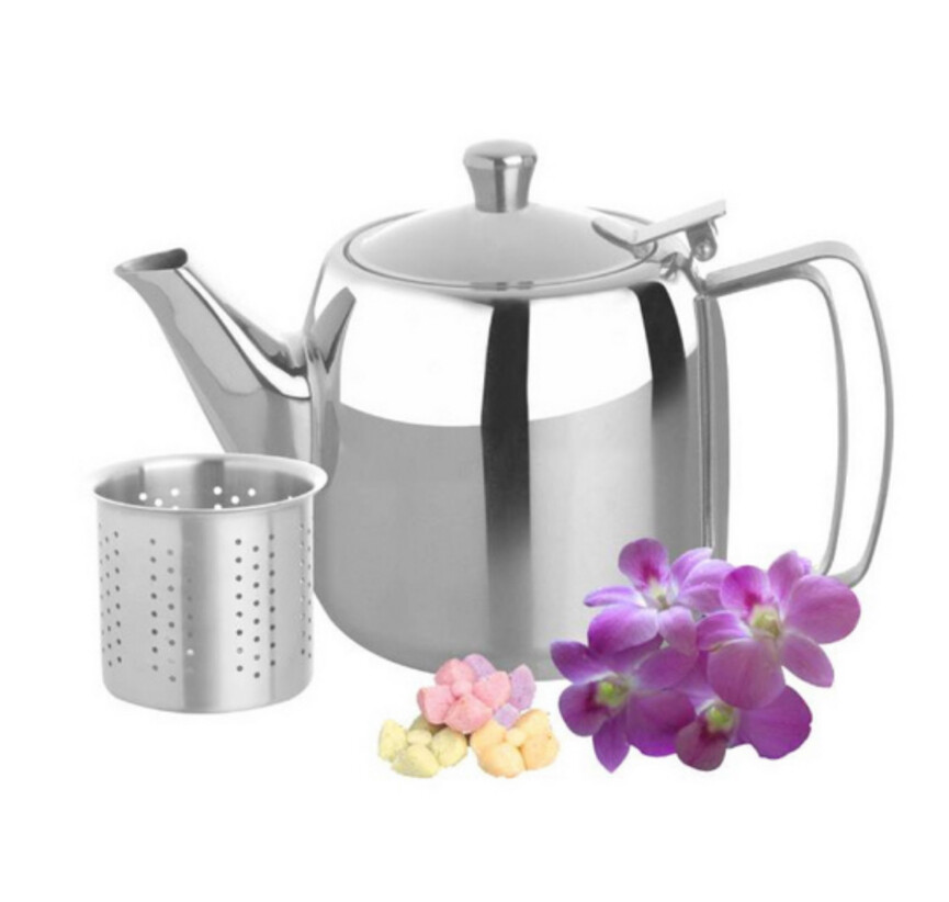 Thai Zebra Brand Prima Tea Pot Kitchenware Silver Stainless Steel Free Filter
