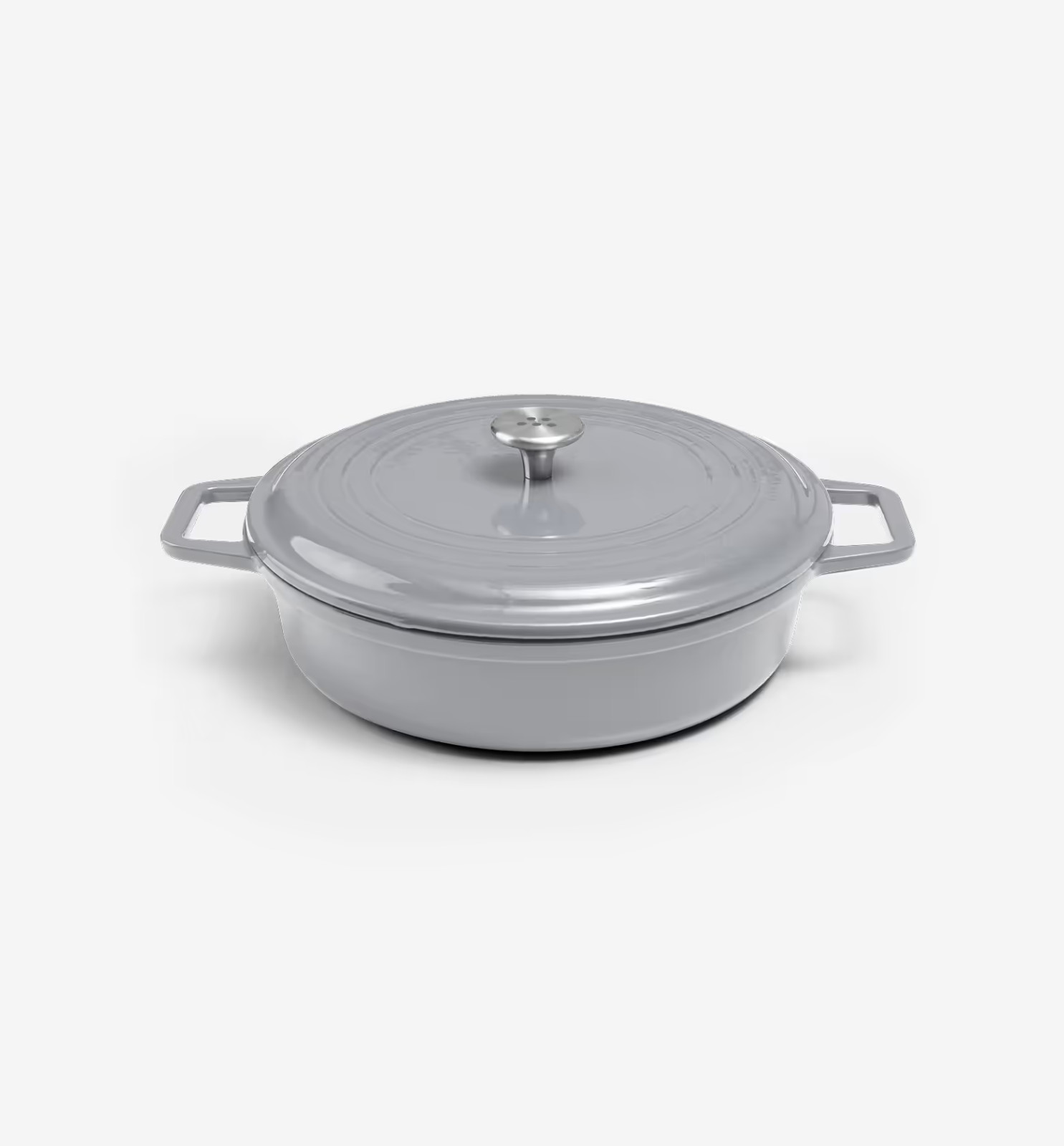 Misen 5.5qt Dutch Oven Braiser Gray Enameled Cast Iron Pot + Lid
