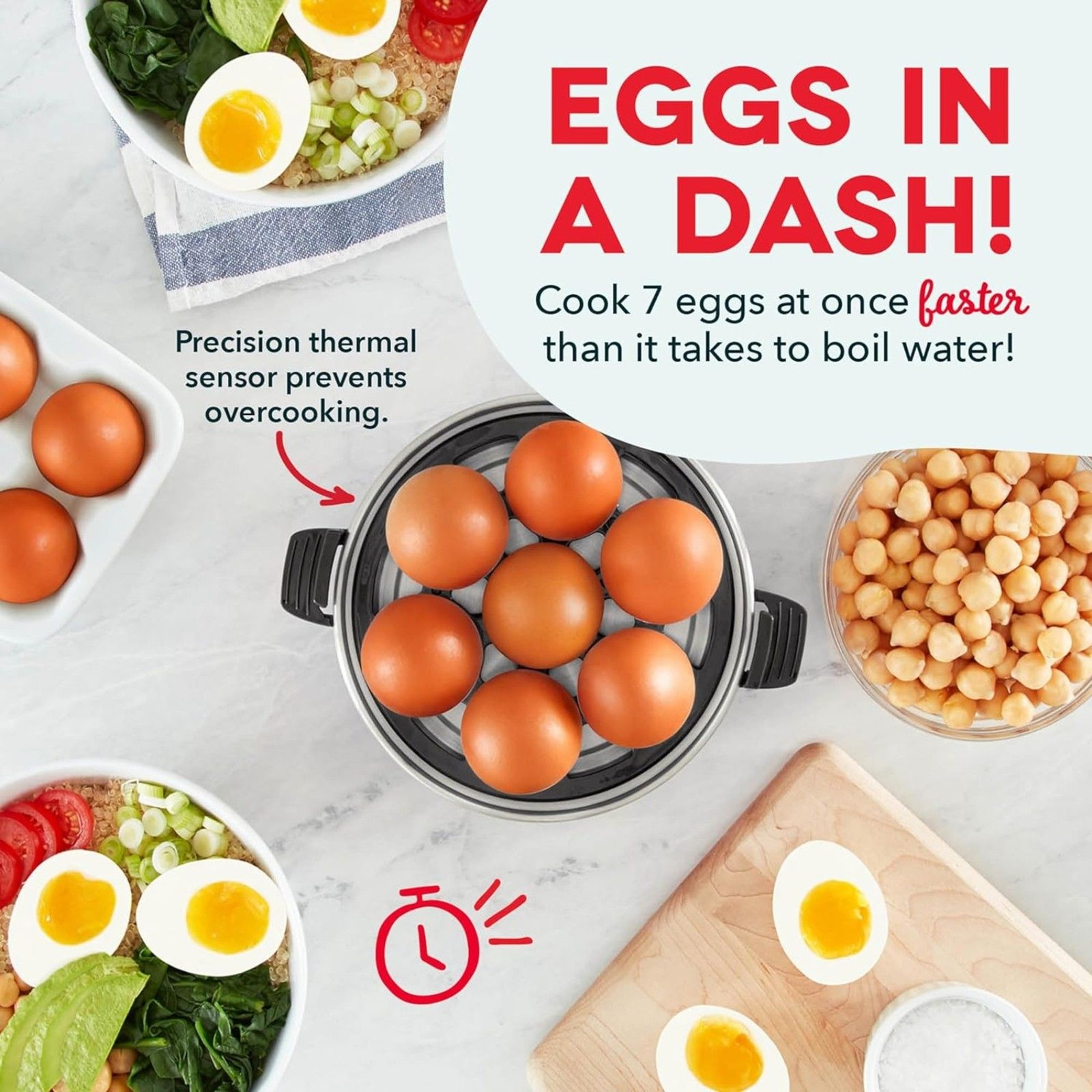 Egg Cooker Electric With An Auto Shut Off Black 7 Egg Capacity