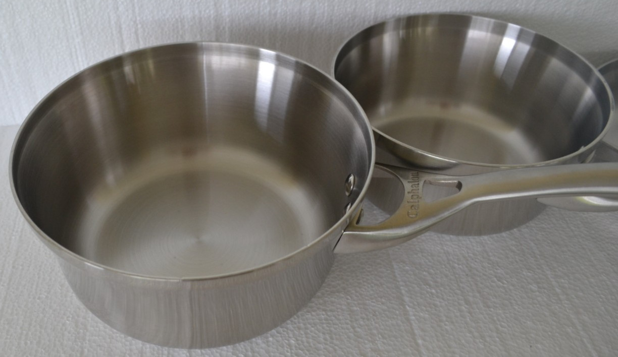 Calphalon Contemporary Stainless 2.5 Qt & 1.5Qt. Saucepans, 8” Frypan