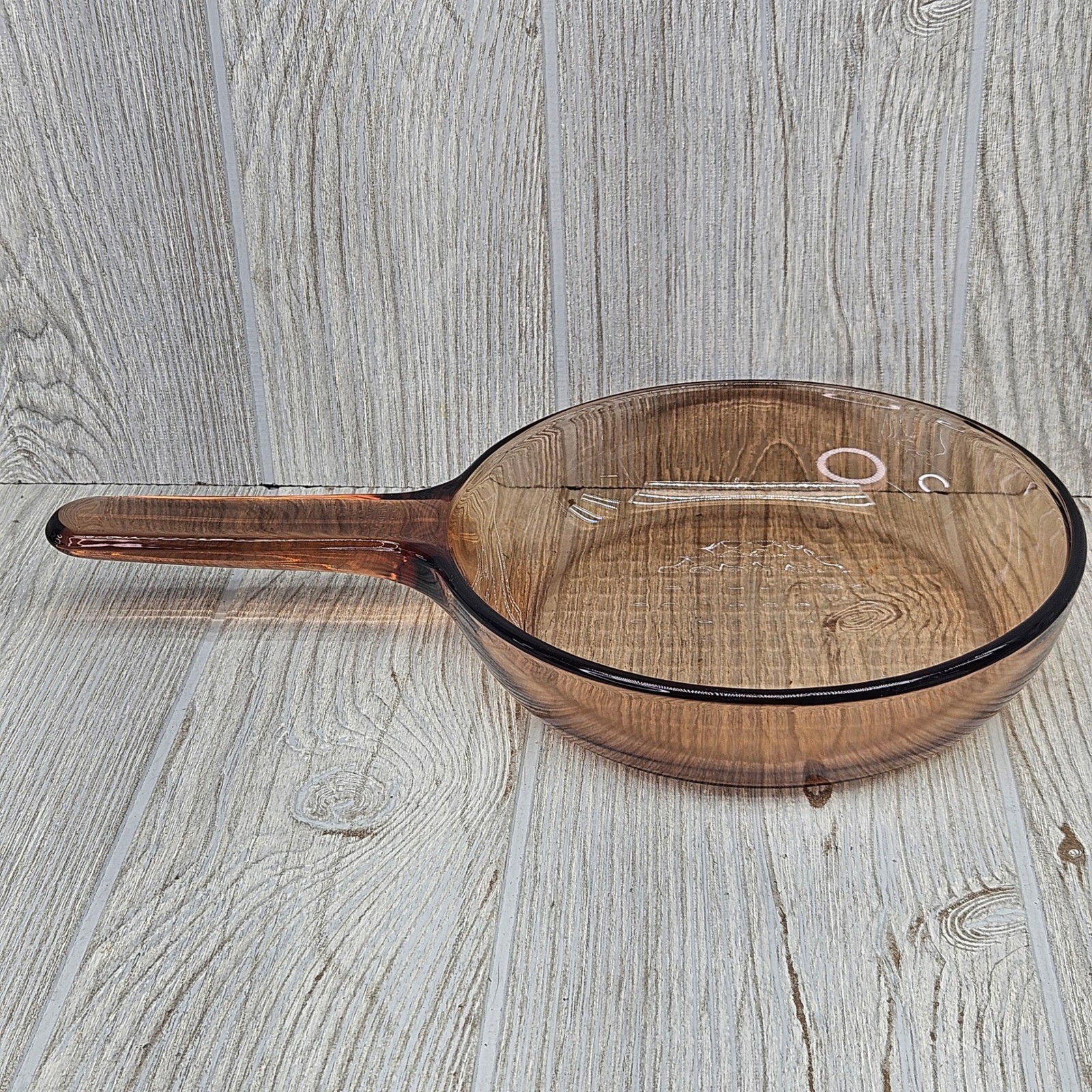 Visions by Corning Amber Glass 7 Inch Skillet Frying Pan V-7-N USA Made Retro