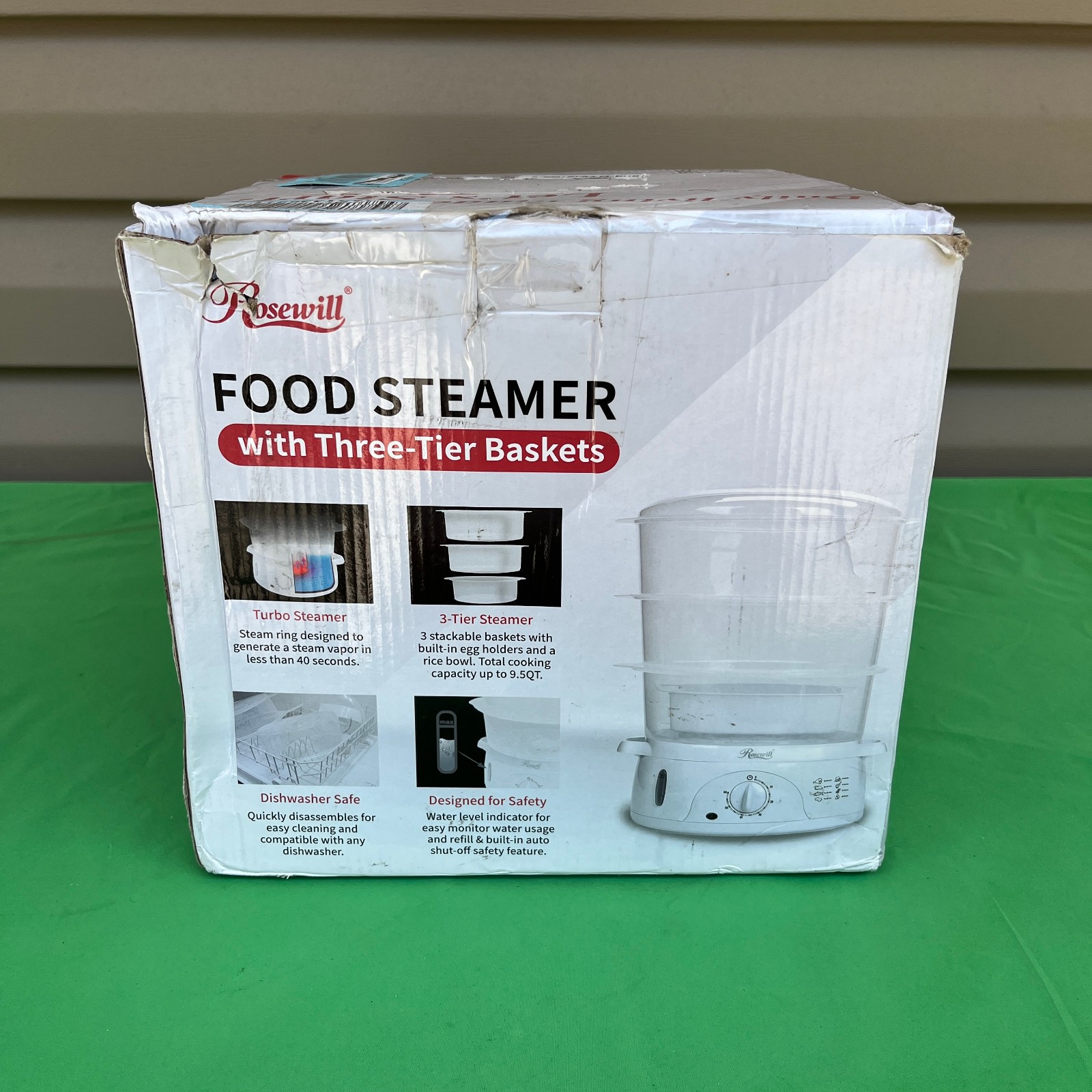 NWT Rosewill Food Steamer With Three Tier Baskets
