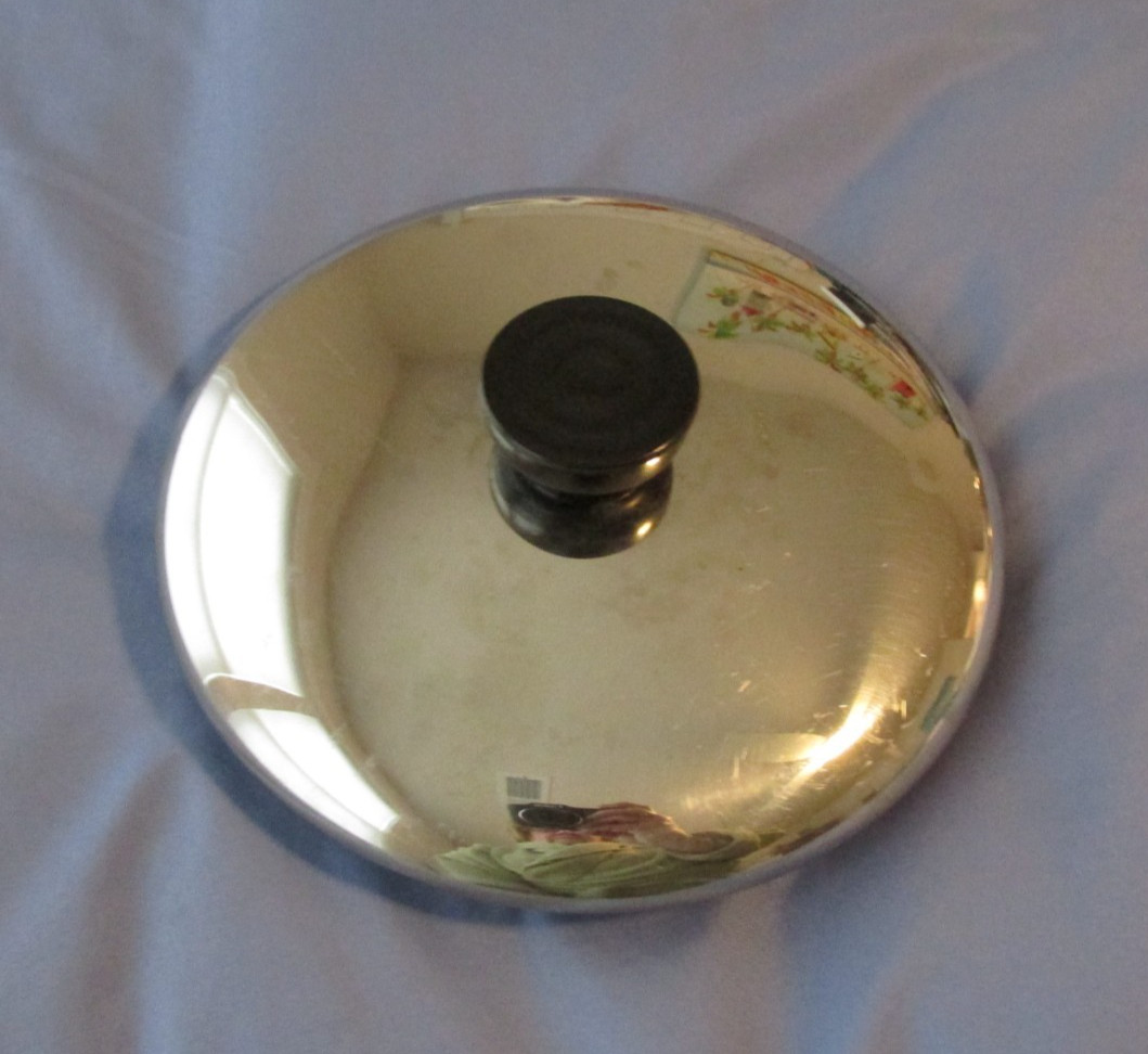 Revere Ware Stainless Steel Pan Pot Lid 7-1/2″ Outside Diam – 7″ Inside Diam VGC