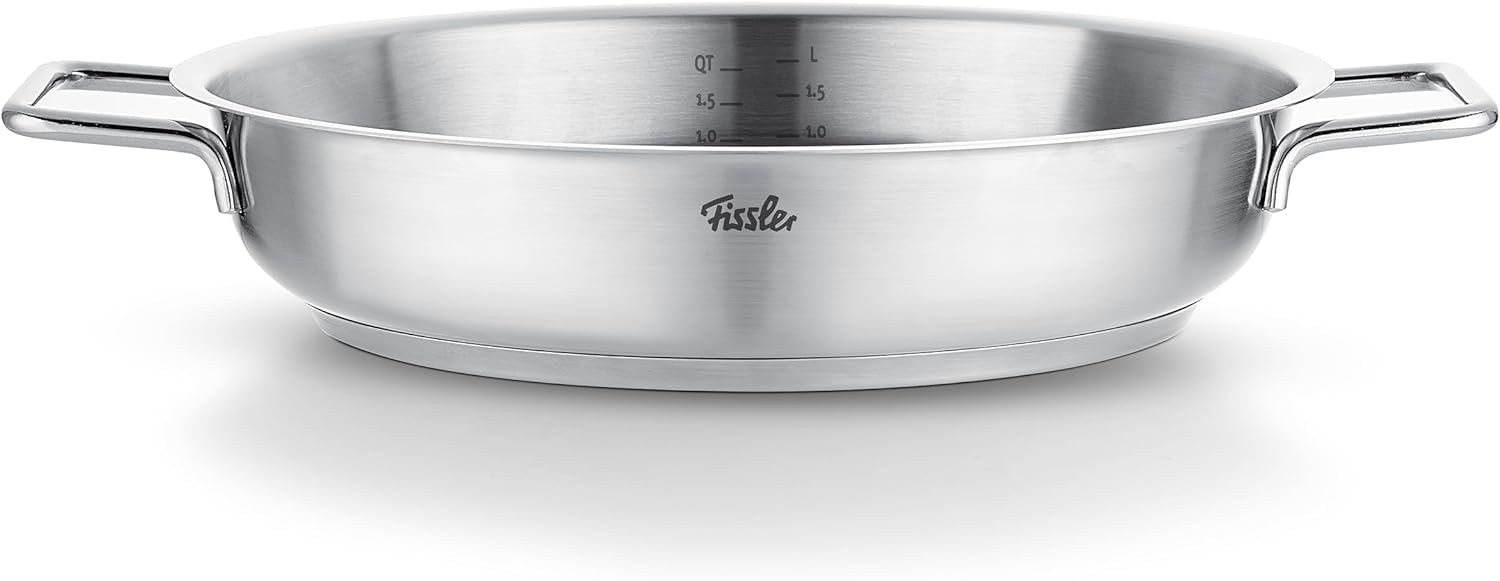 Fissler Serve Pan, Two Handed Pot, 28cm, Pure Collection, All Stainless Steel, M