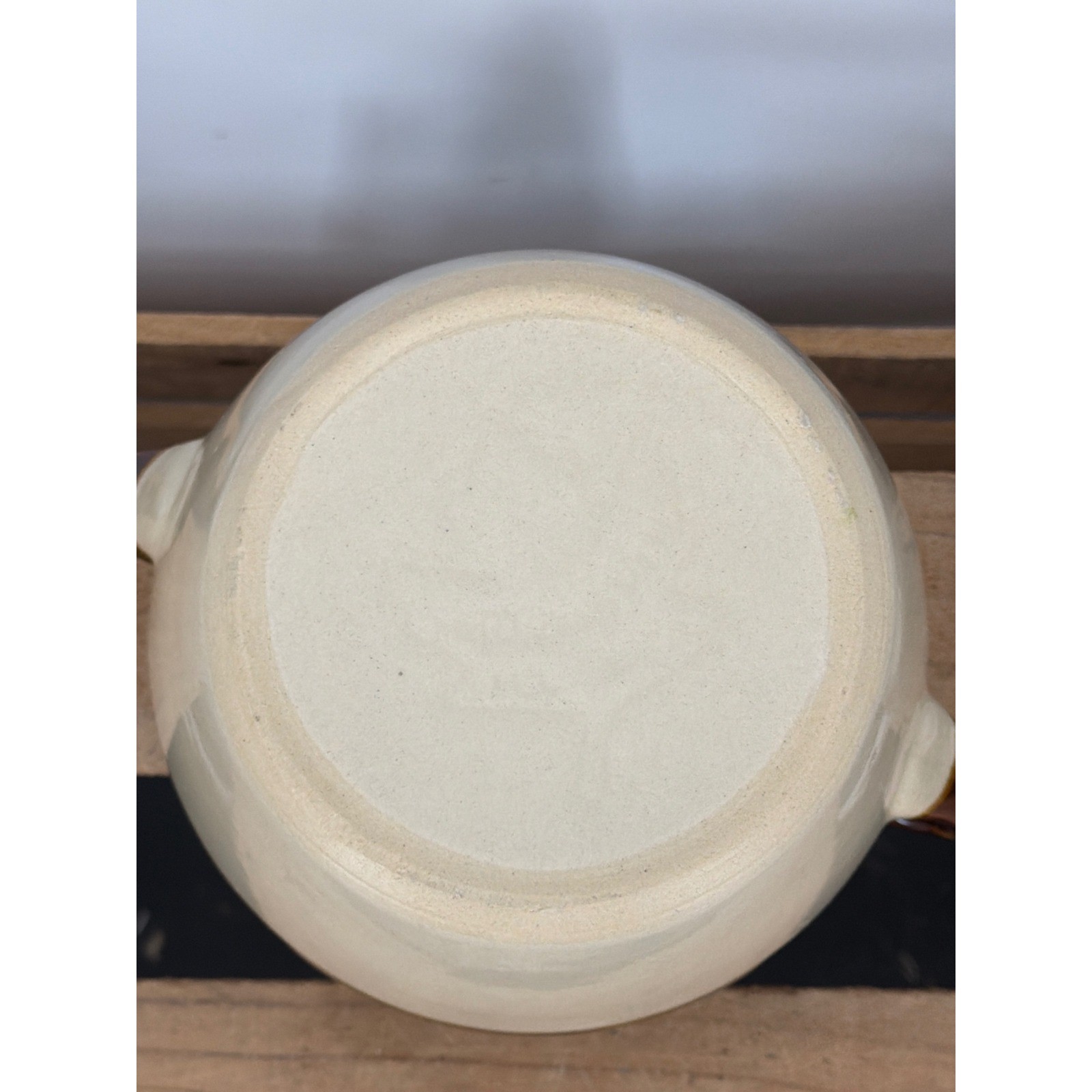 Vintage Monmouth Stoneware 5″ Bean Pot with Lid Ceramic Crock Handles New
