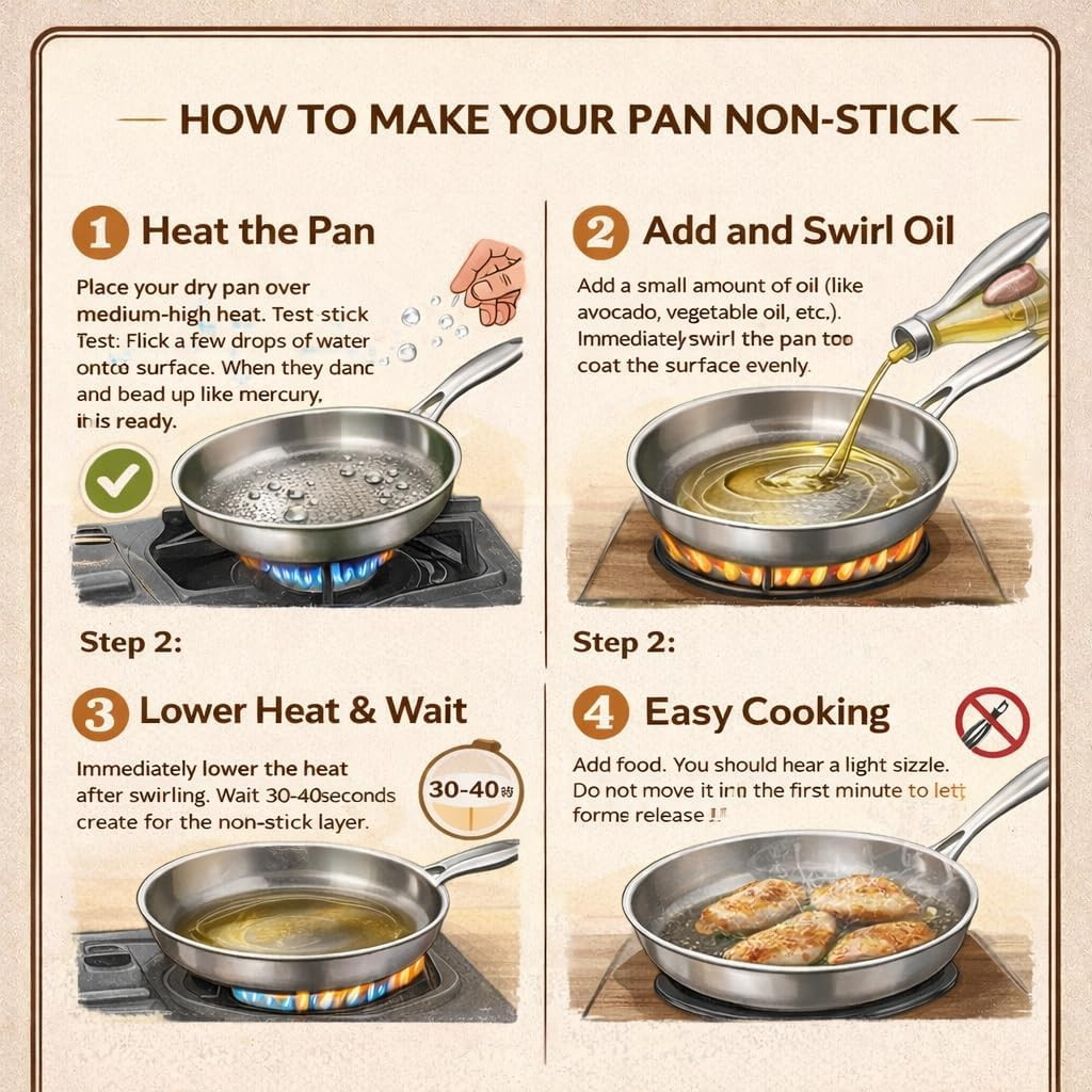 8In 2026 New Titanium Hammered Pan Pro with Lid, Titanium Pans for Cooking -Dura
