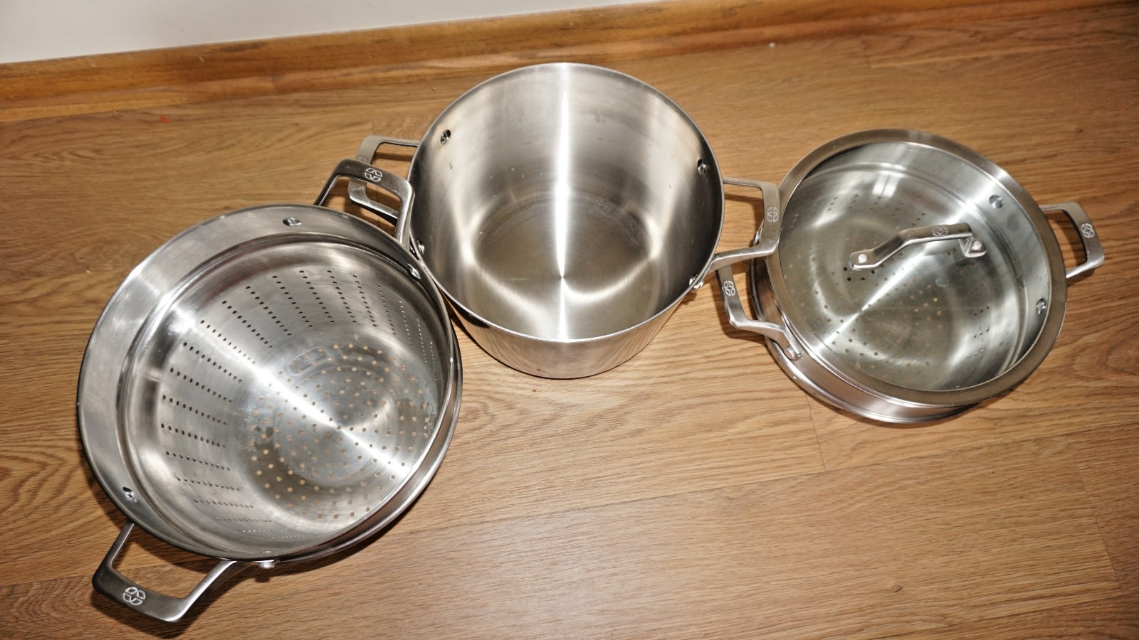 Calphalon 808 Stainless Steel 8 Qt Stock Pot Dual Steamers RTL808