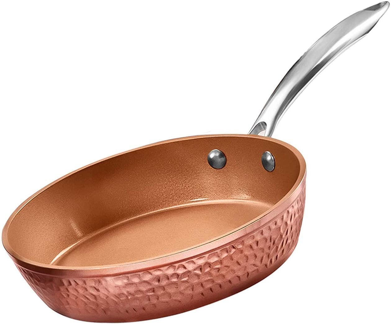 Gotham Steel Hammered Copper 9.5″ Nonstick Fry Pan, Oven Safe/Dishwasher Safe