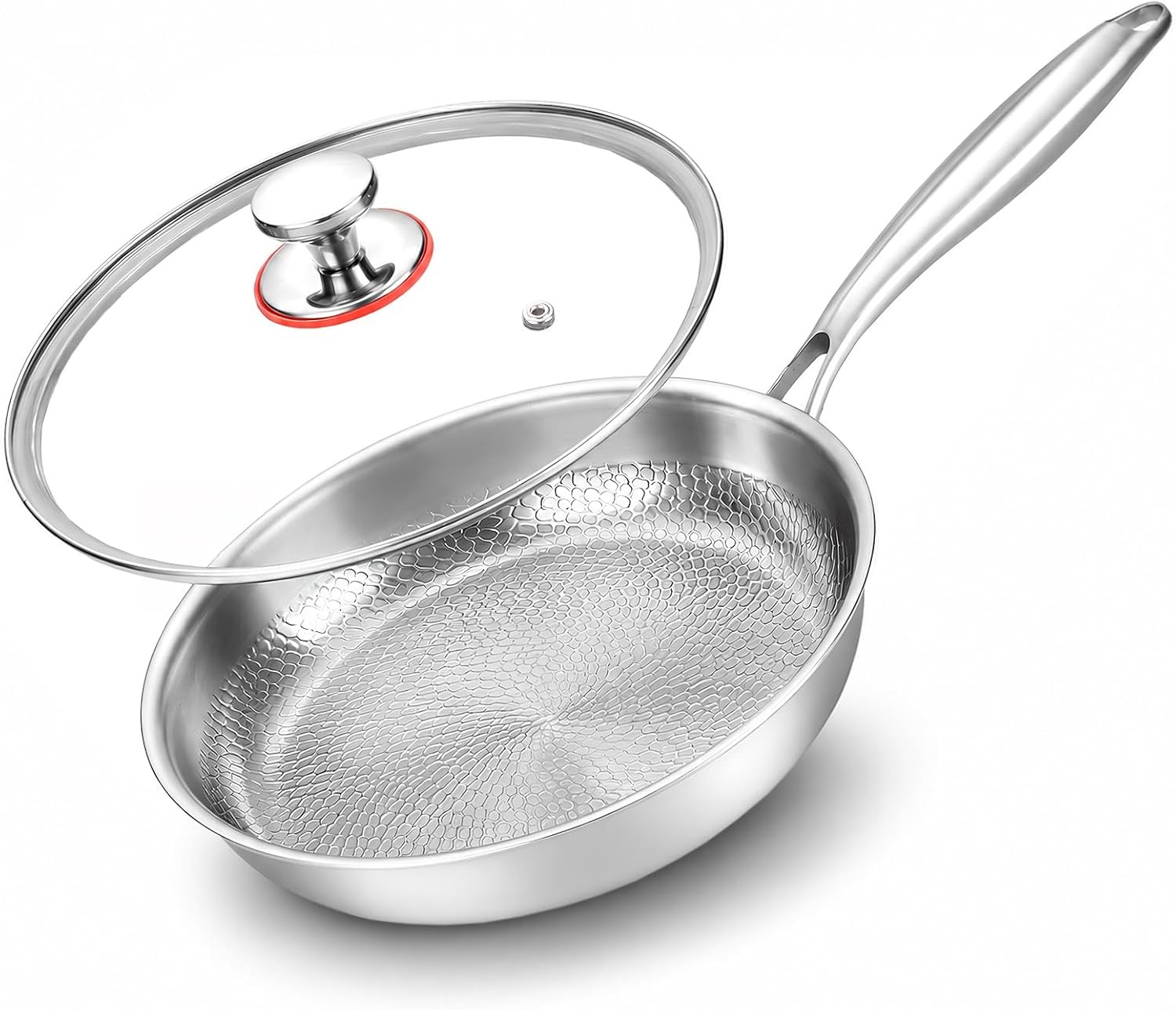 NEW Titanium Hammered Nonstick Fry Pan Ultra Durable Scratch Resistant Cookware