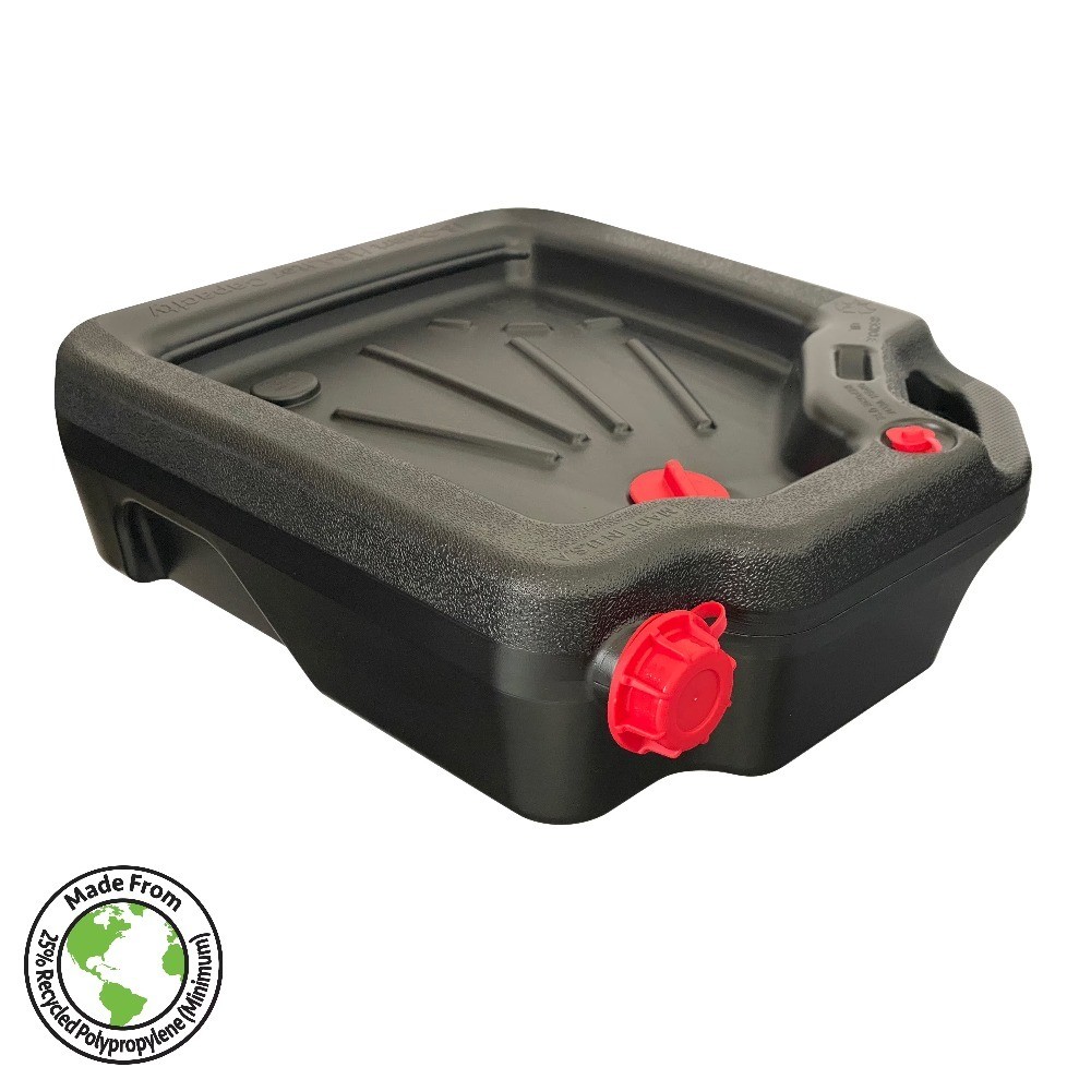 16 Quart Oil Drain Pan Heavy Duty Automotive Fluid Waste Container Tray