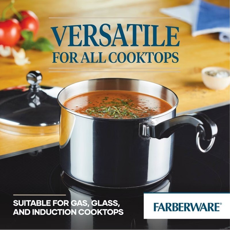 Classic 3qt Covered Saucepan: Stainless Steel, Dishwasher-Safe, Smooth Surface