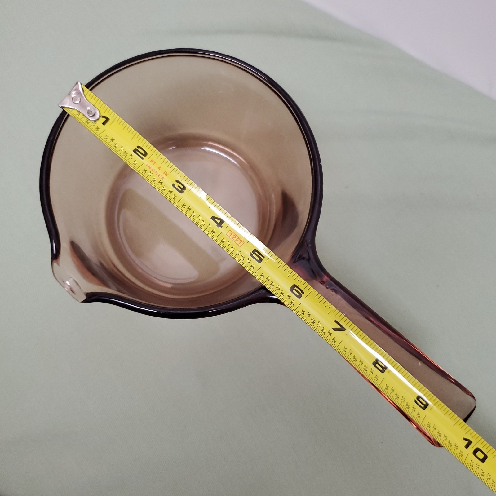 Vintage Corning Vision Ware 0.7L Amber Sauce Pan Pot w/ Spout – No Lid France