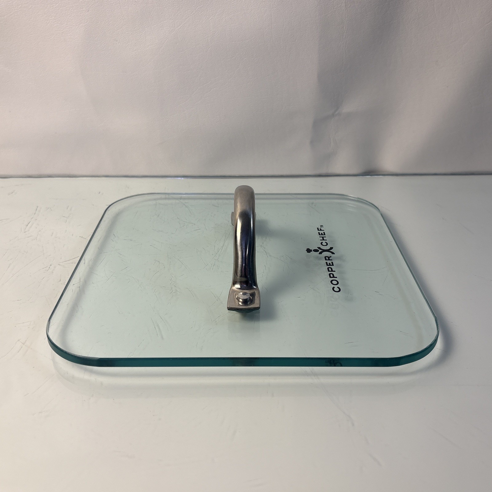 Copper Chef Glass Square Press Weight 8×8 Bacon Burger Steak Grill Press Lid