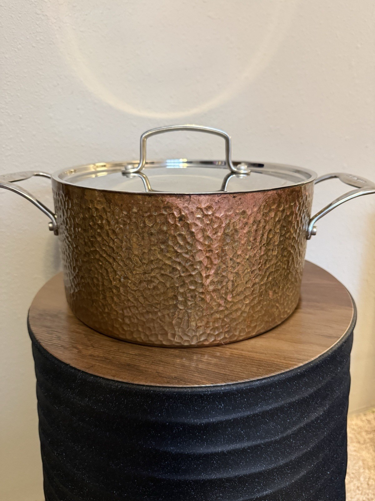 DISCONTINUED Cuisinart Hammered Copper 6 Qt Stock Pot with Lid