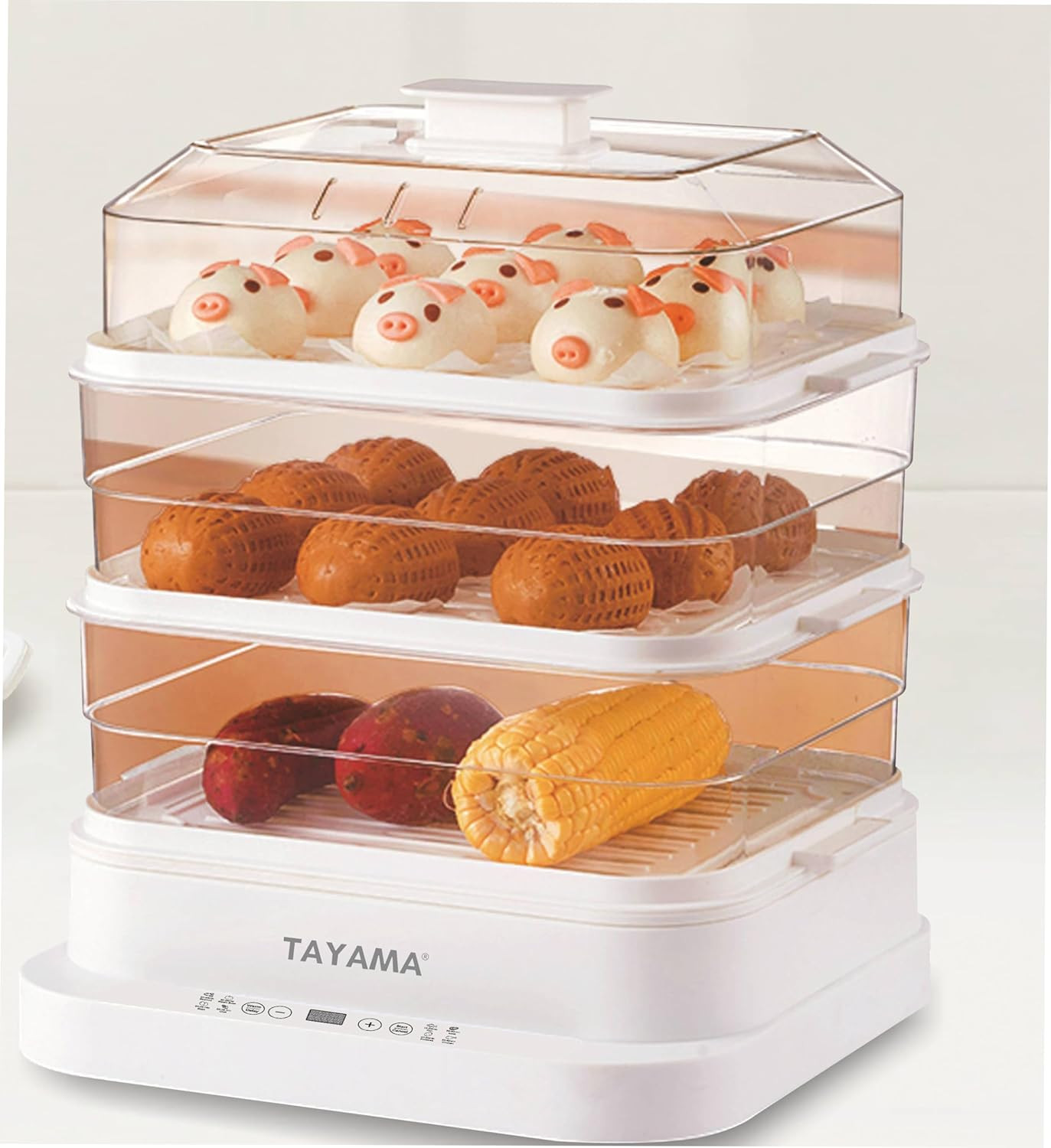 3-Tier Electric Food Steamer 24-Liters/Qts.