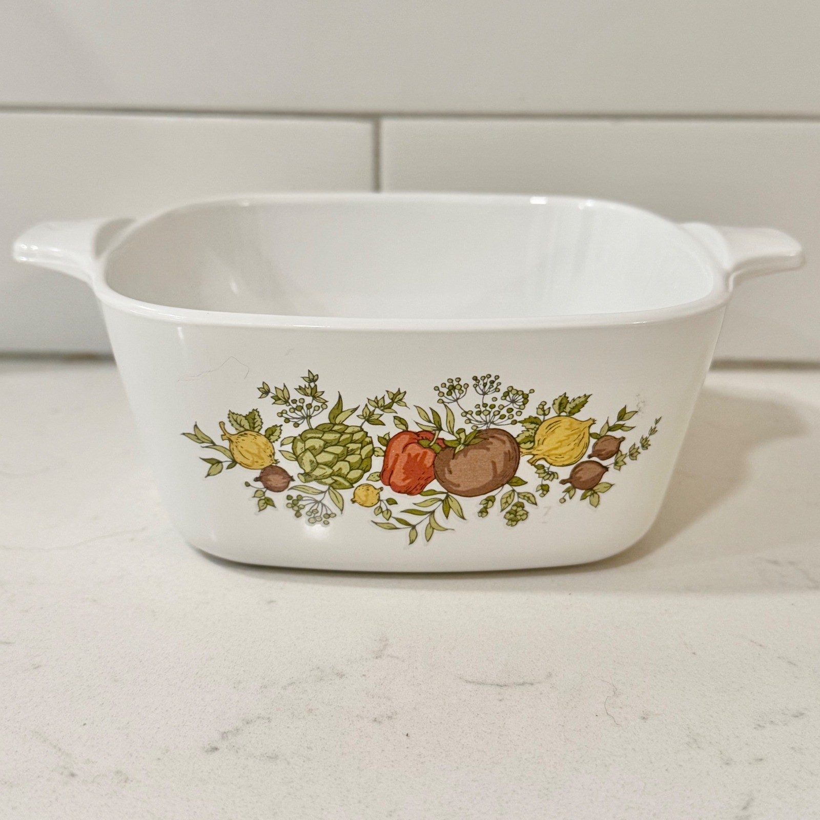 Vintage Corning Ware Spice O Life P-23-B 2 3/4 Cup Square Casserole Dish USA