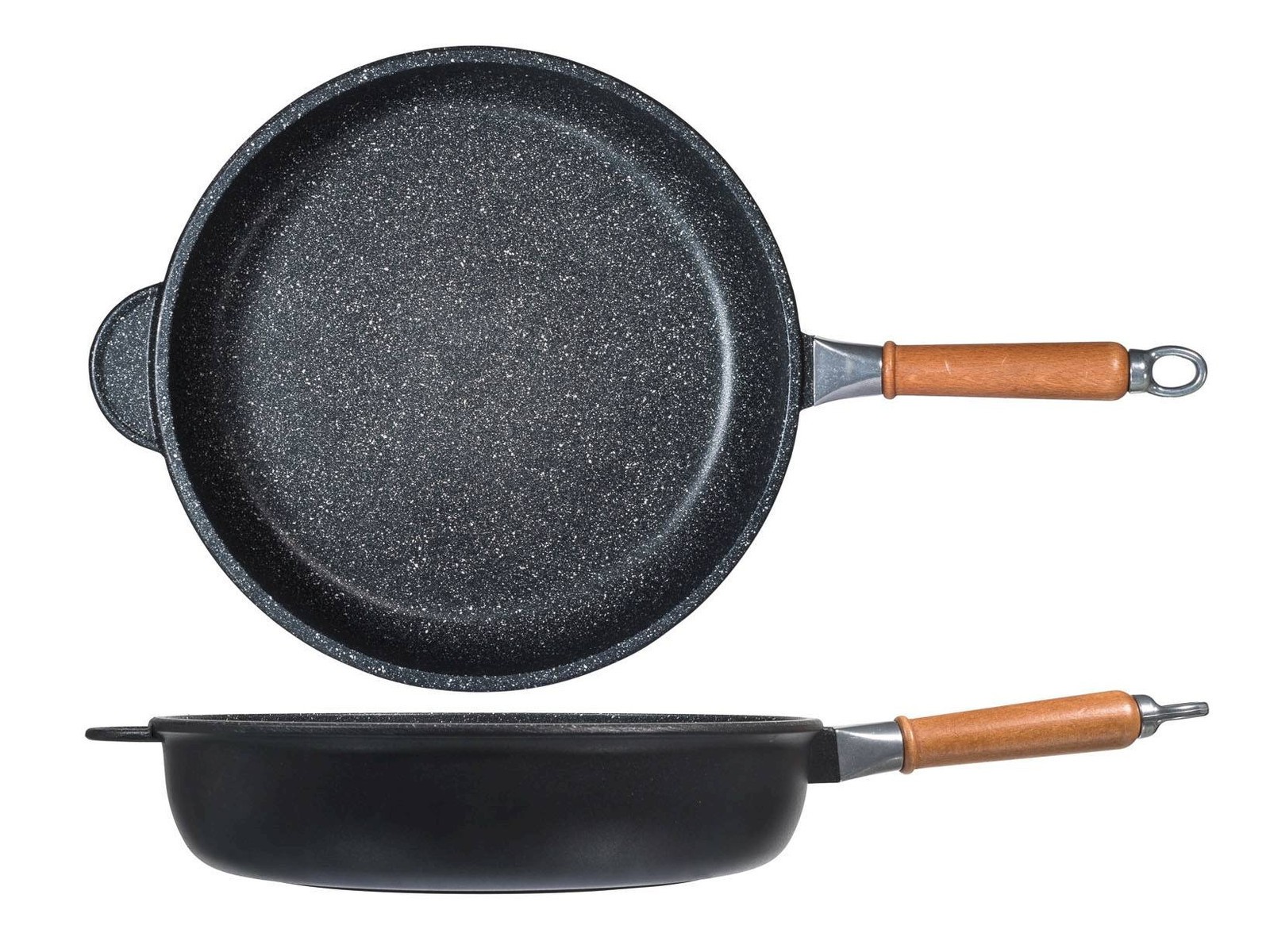 Pan H&h High Non-Stick Stone Handle Wooden CM 32