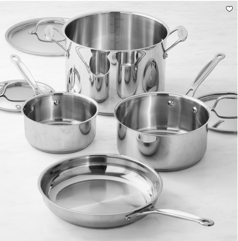 Cuisinart Chef’s Classic Stainless-Steel 7-Piece Cookware Set