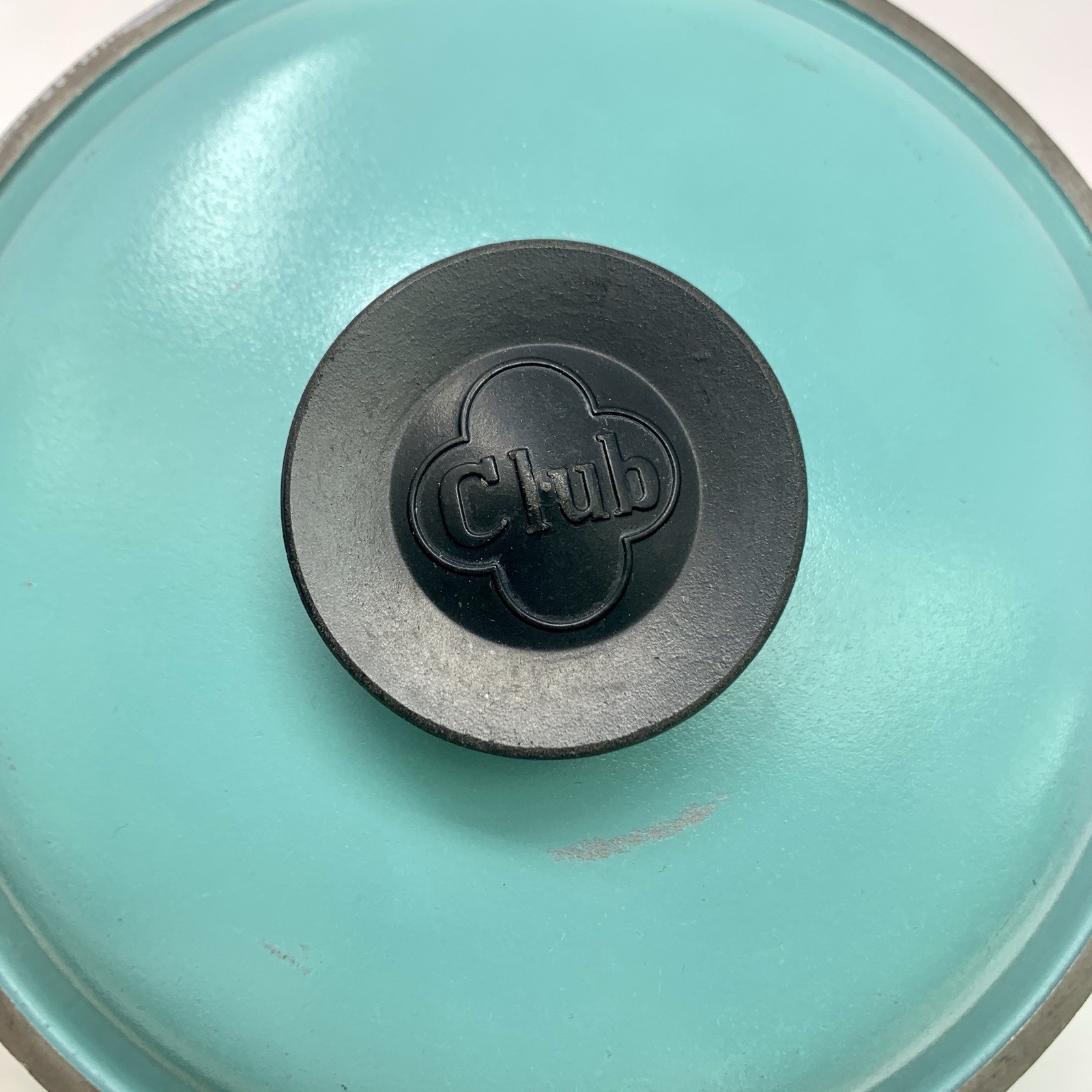 VTG CLUB Brand Pot With Lid. Turquoise-Teal Blue. 1.5 Quart Sauce Pan, 1960s USA