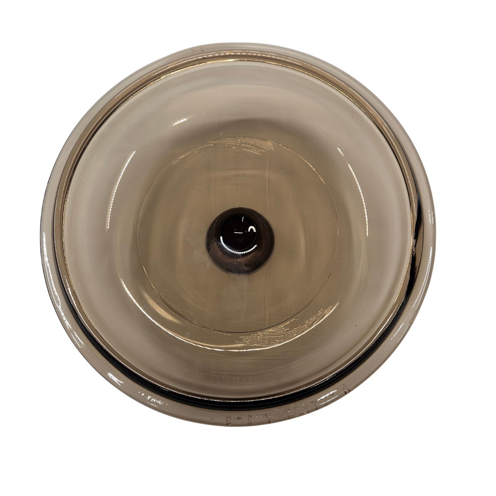 Visions Pyrex V-1-C Amber Lid Only No Chips 6.25 Inches Across