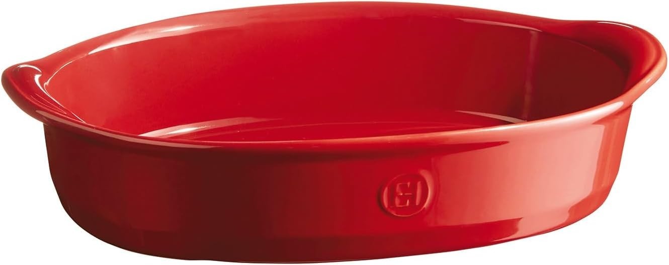 EMILE HENRY Ovenware OVAL CASSEROLE Baking Dish Burgundy 2.4qt 349052 France NWT