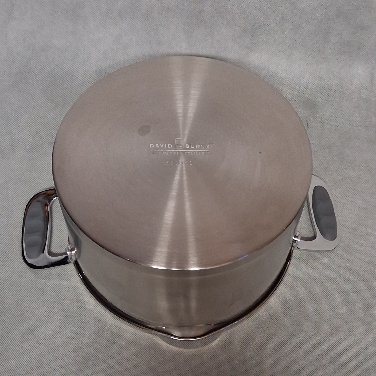 David Burke Gourmet Pro 6.3 Qt Stock Pot with Pour Spout Lid Stainless Steel