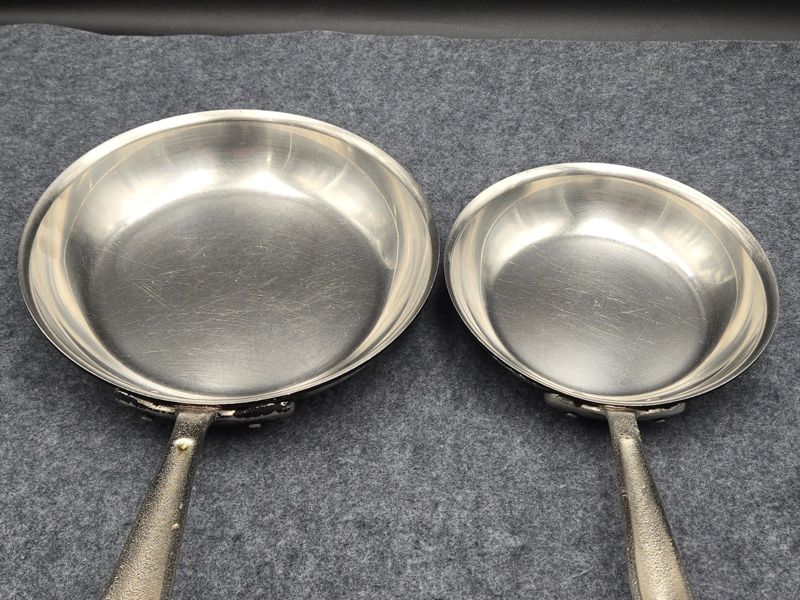 All-Clad Fry Pan Skillet Set 8″ and 10″ Master Chef 108, 110 USA Vintage