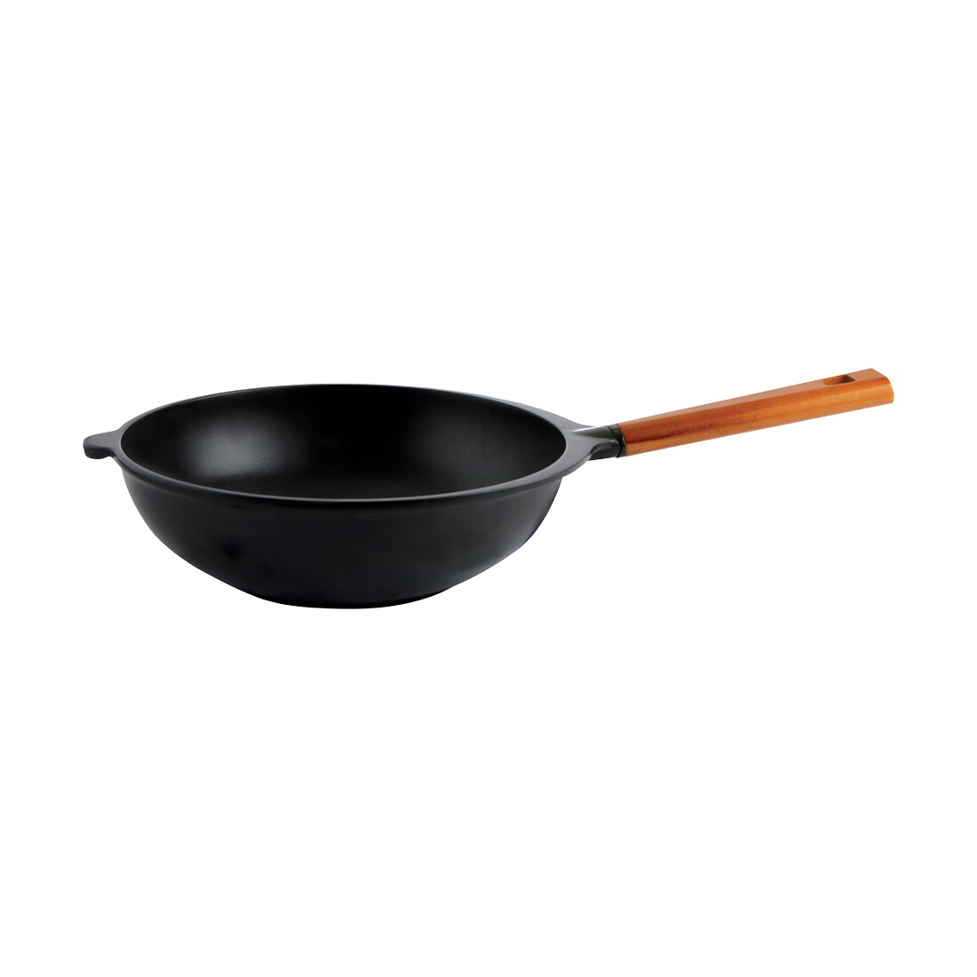 Wonderchef Die Cast Non-Stick Aluminum Indian Chinese Stir Fry Wok, 28 cm