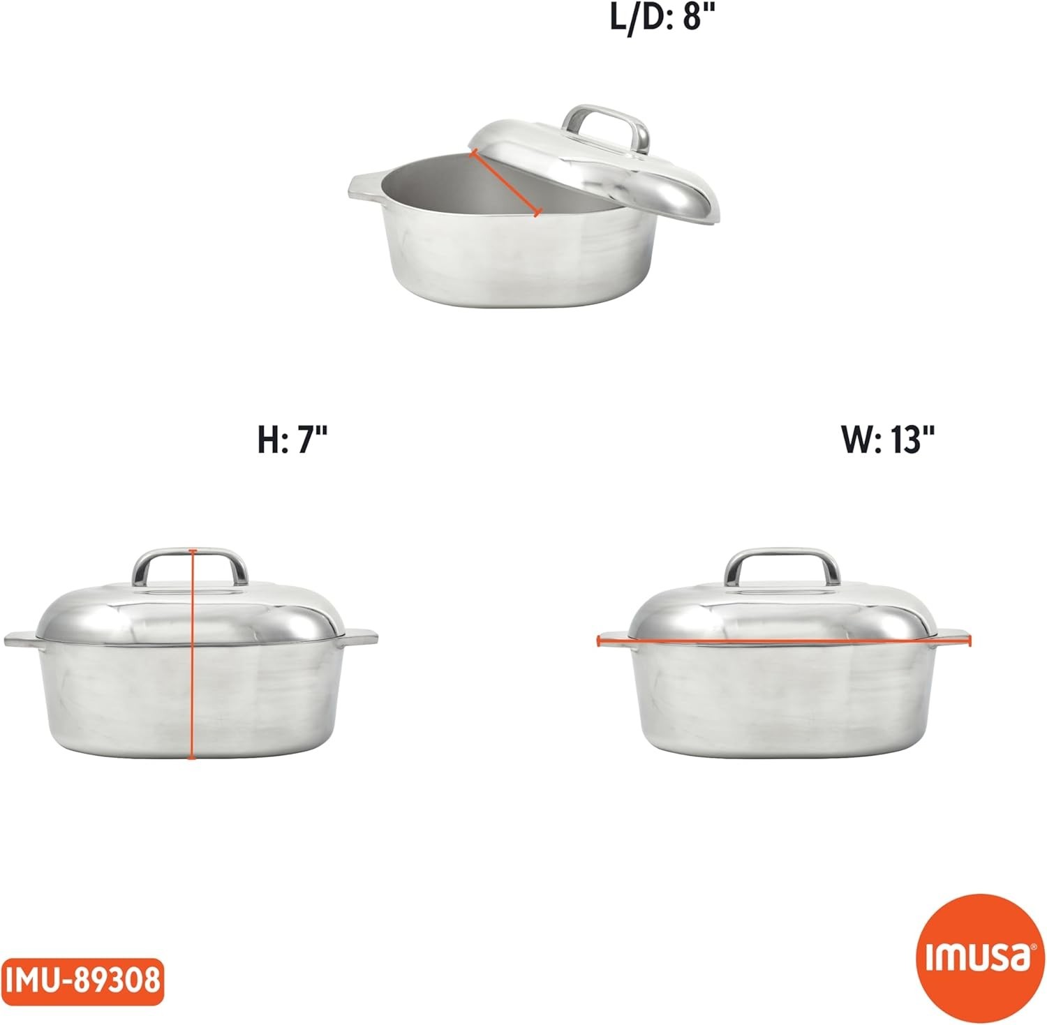 11in H. Cajun Cast Aluminum Oval Roaster with Lid