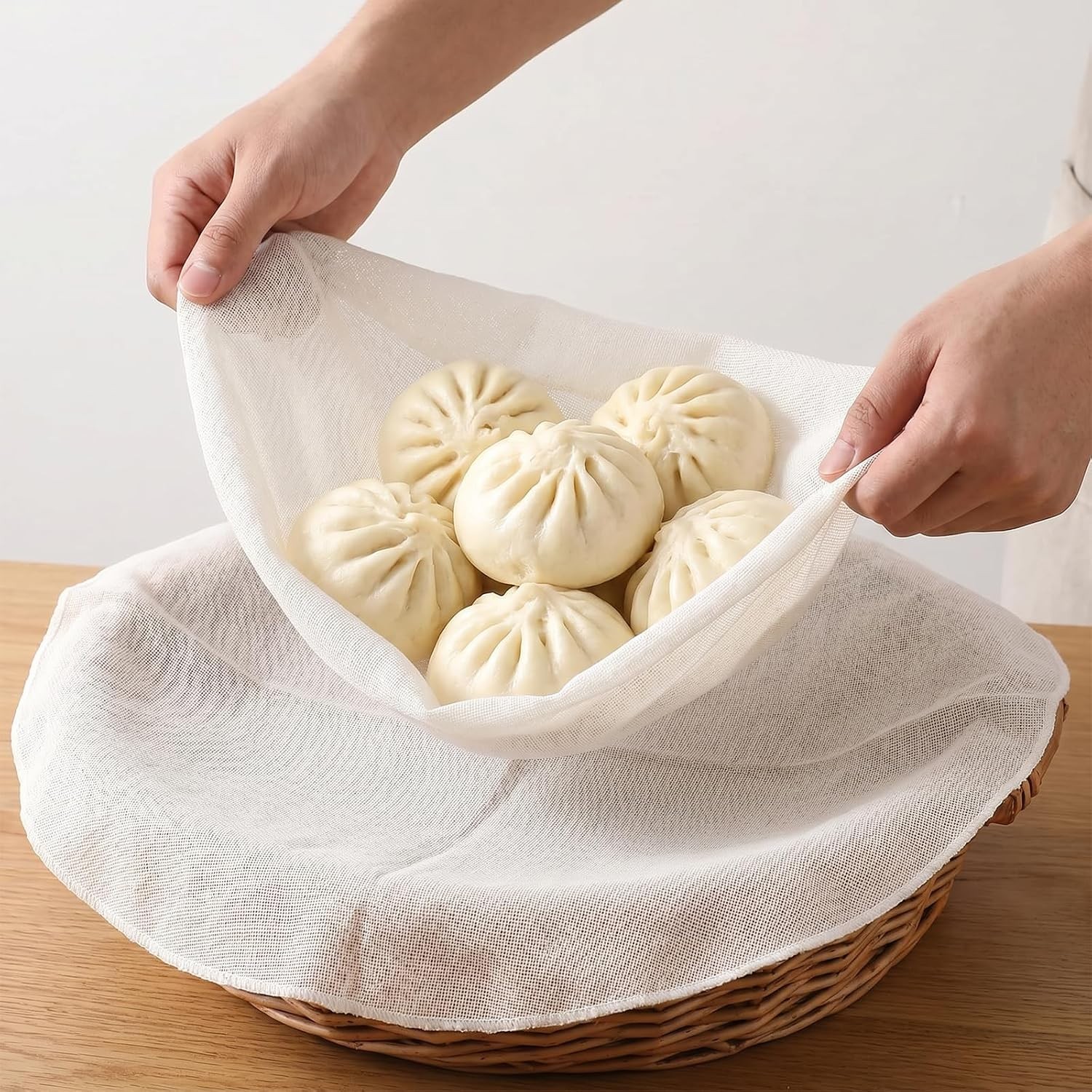 6 PCS Steamer Basket Liners Natural Pure Cotton Steamer Cloth Cheese Cloths